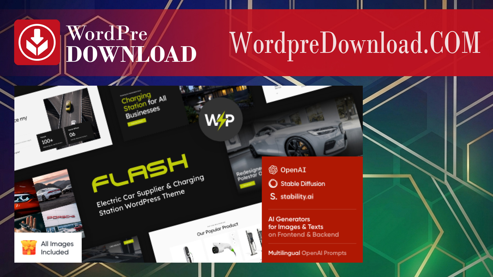 The Flash – Electric Car Supplier and Charging Station WordPress Theme – WordpreDownload.COM