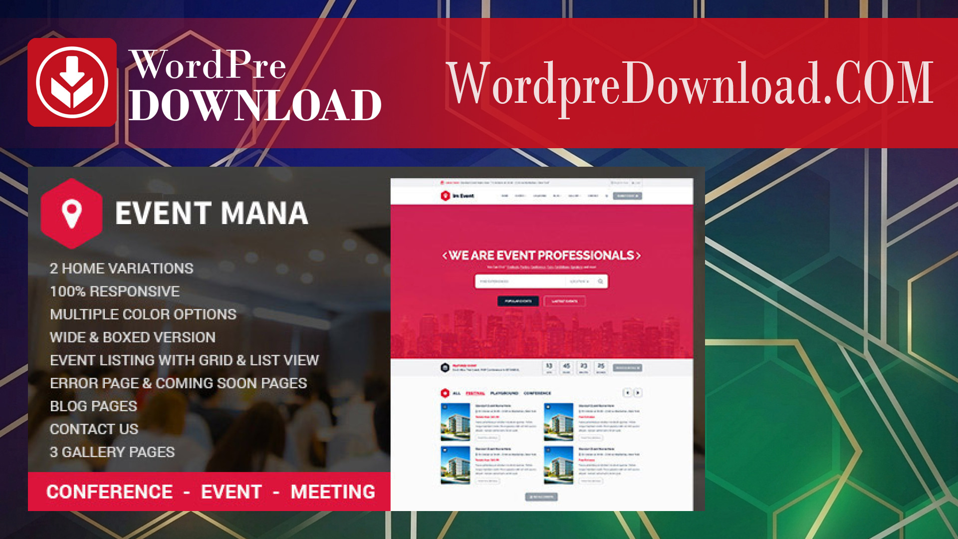 Event Management WordPress Theme – WordpreDownload.COM