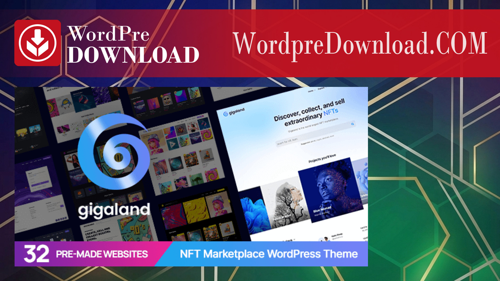 Gigaland – NFT Marketplace WordPress Theme – WordpreDownload.COM