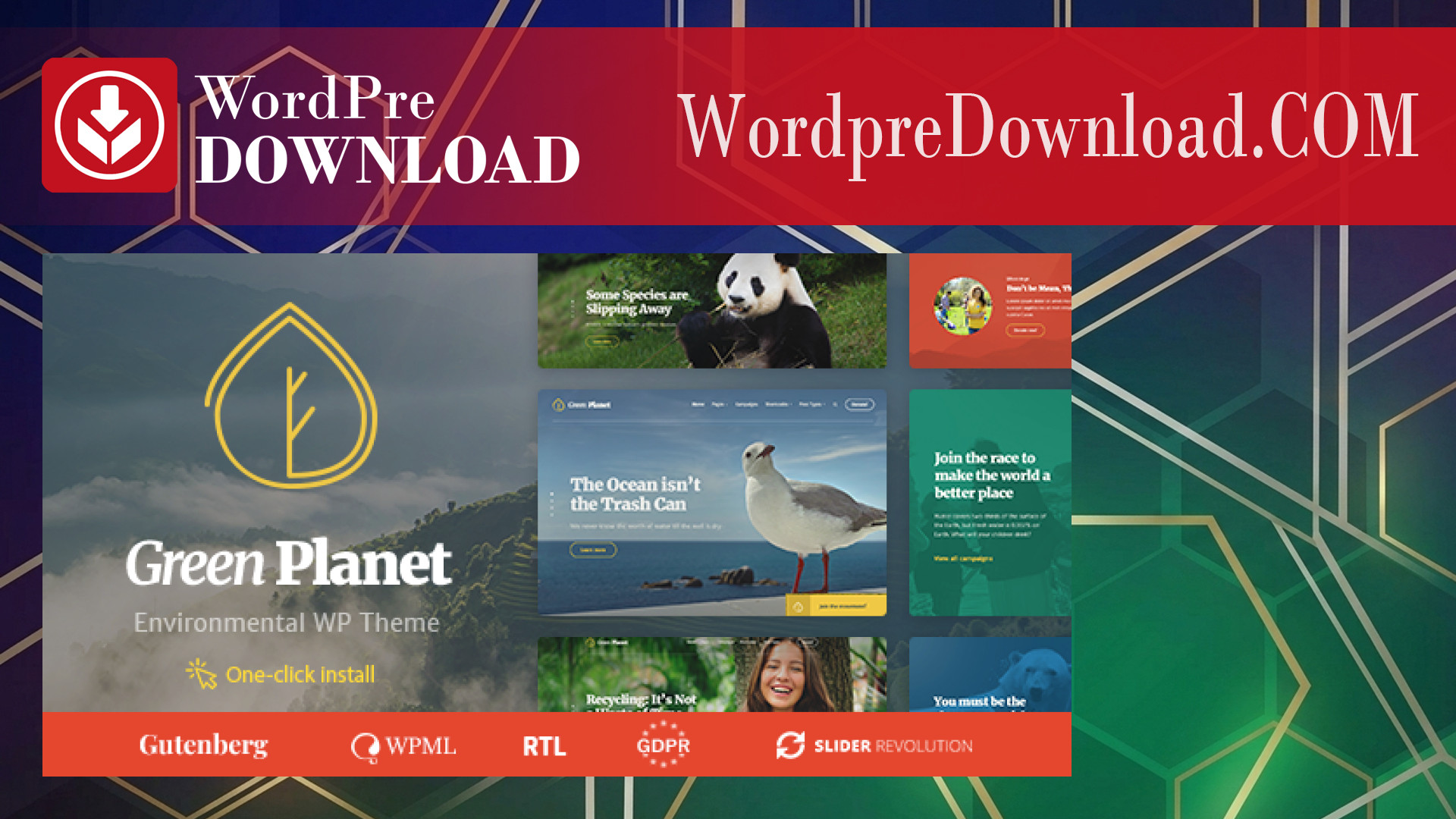 Ecology and Environment WordPress Theme Green Planet – WordpreDownload.COM