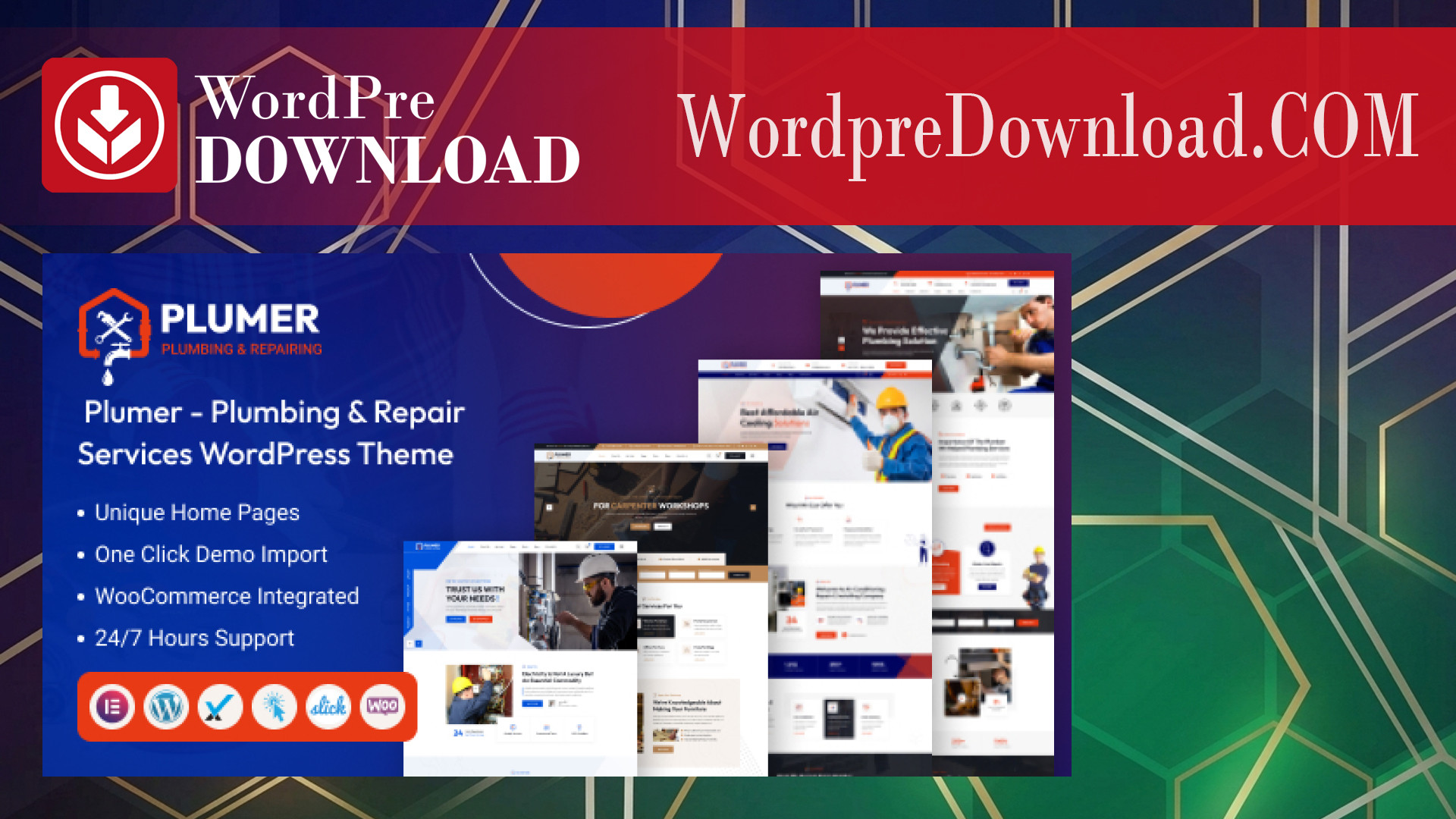 Plumer – Plumbing and Repair Services WordPress Theme – WordpreDownload.COM