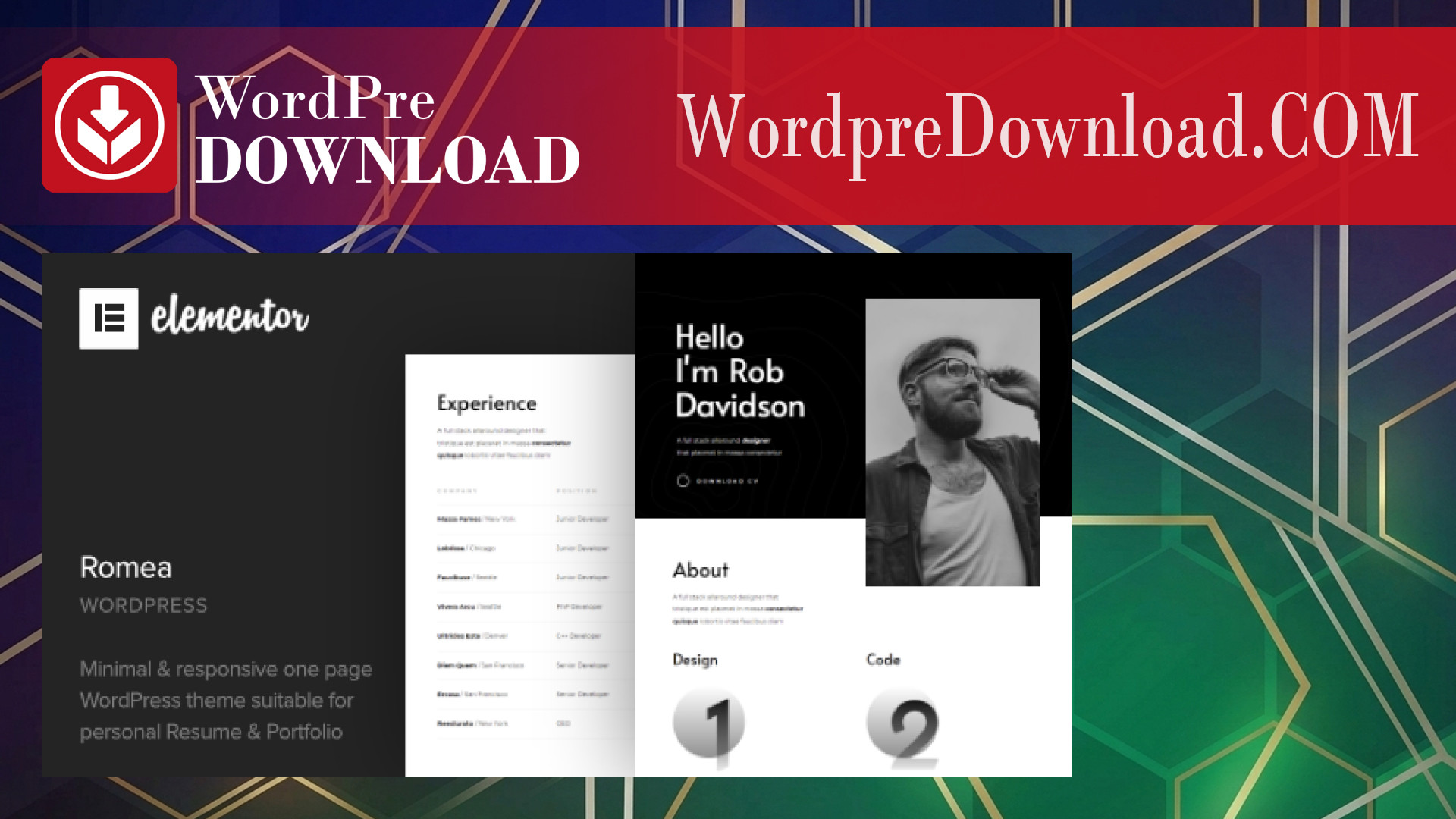 Romea – Personal Portfolio WordPress Theme – WordpreDownload.COM