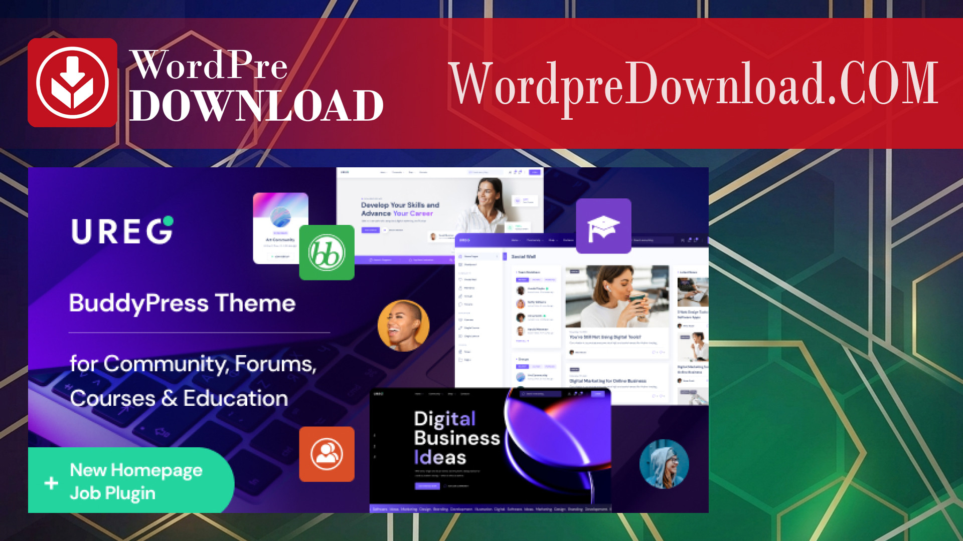 Ureg – BuddyPress and Community WordPress Theme – WordpreDownload.COM