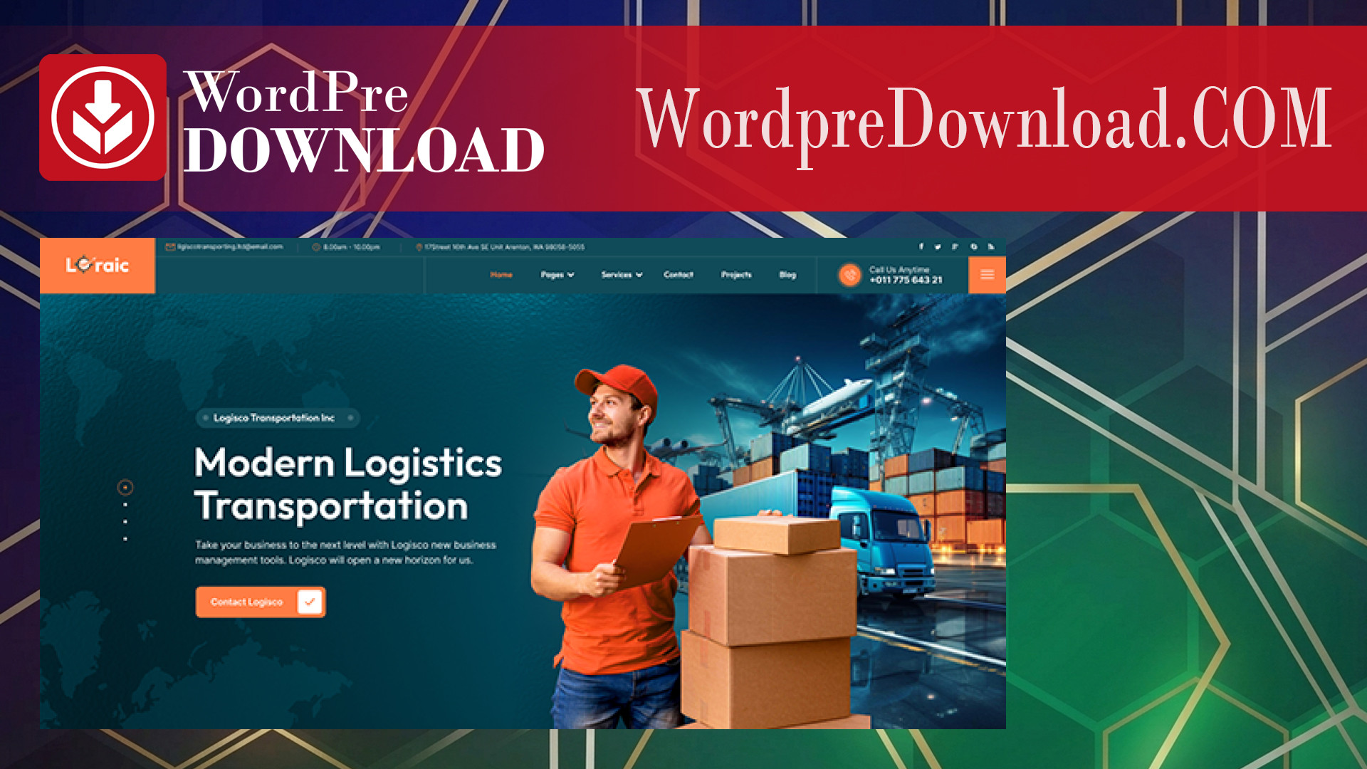 Loraic – Transportation and Logistics WordPress Theme – WordpreDownload.COM
