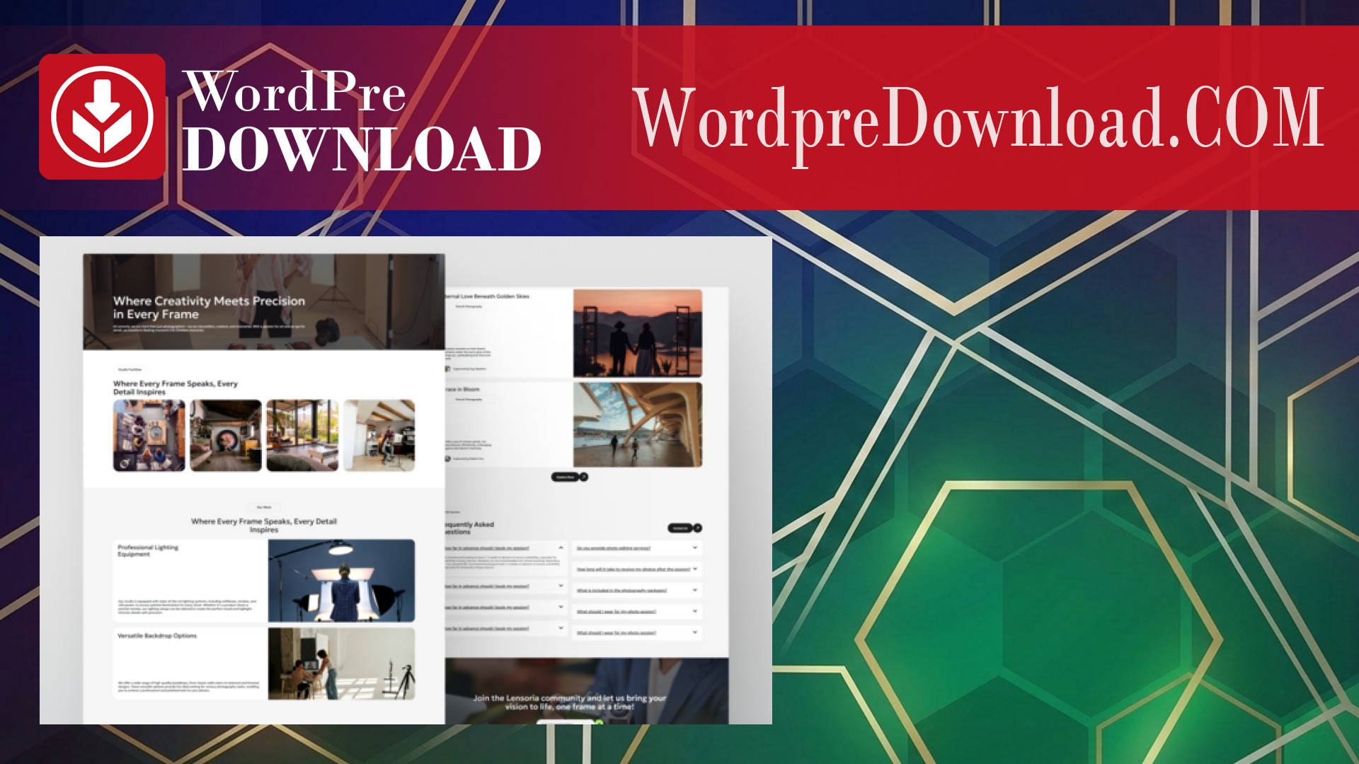 Lensoria – Photographer Studio Portfolio Elementor Template Kit – WordpreDownload.COM