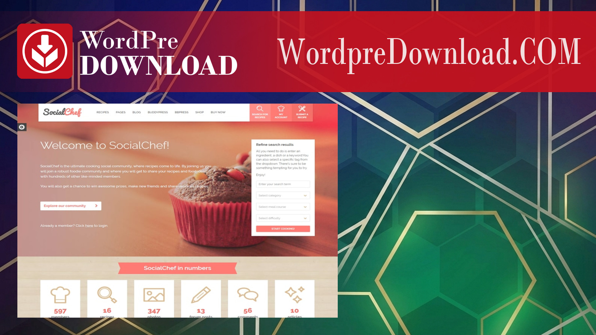 SocialChef – Social Recipe WordPress Themes – WordpreDownload.COM