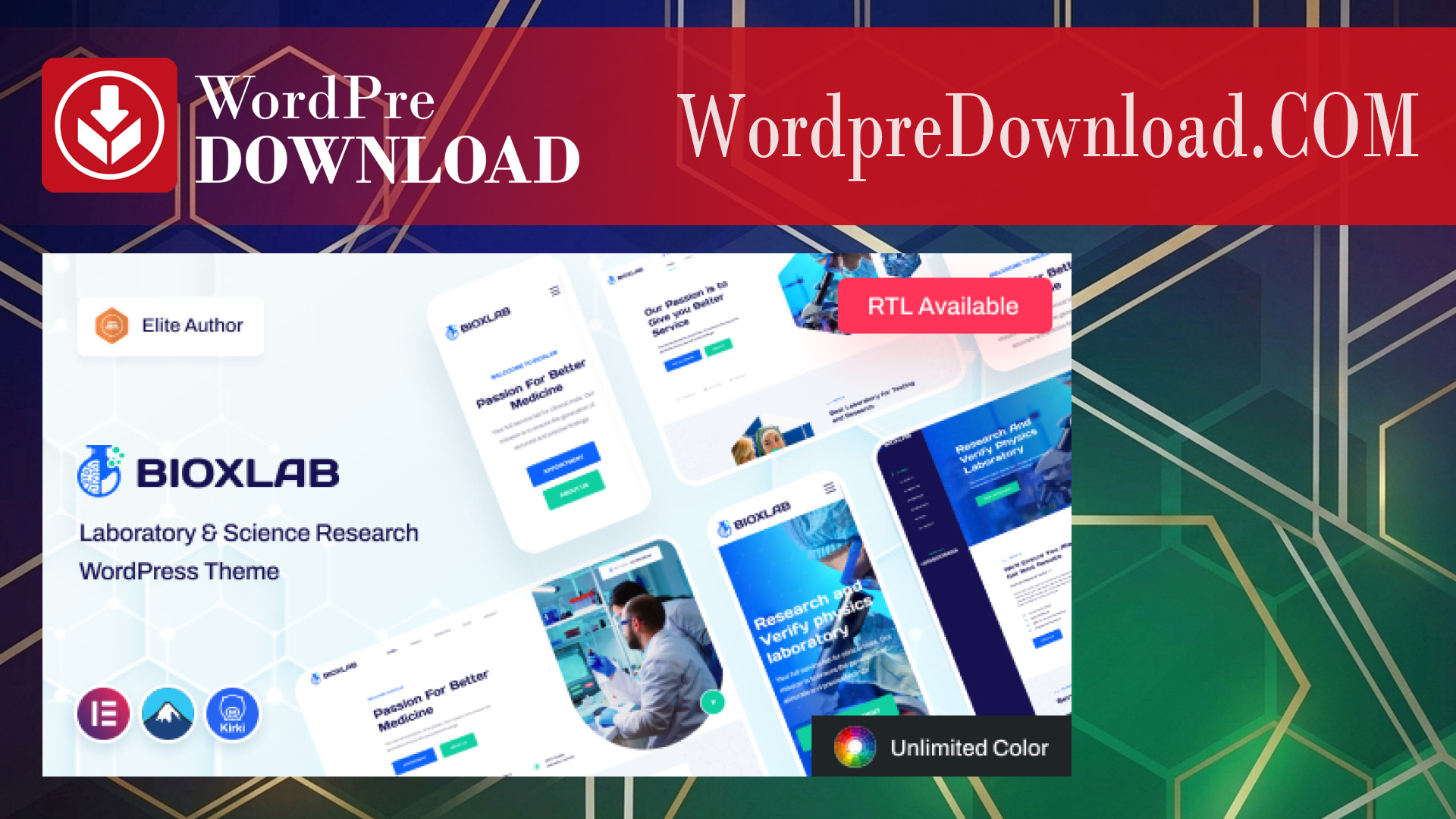 Bioxlab - Laboratory And Science Research WordPress Theme - WordpreDownload.COM