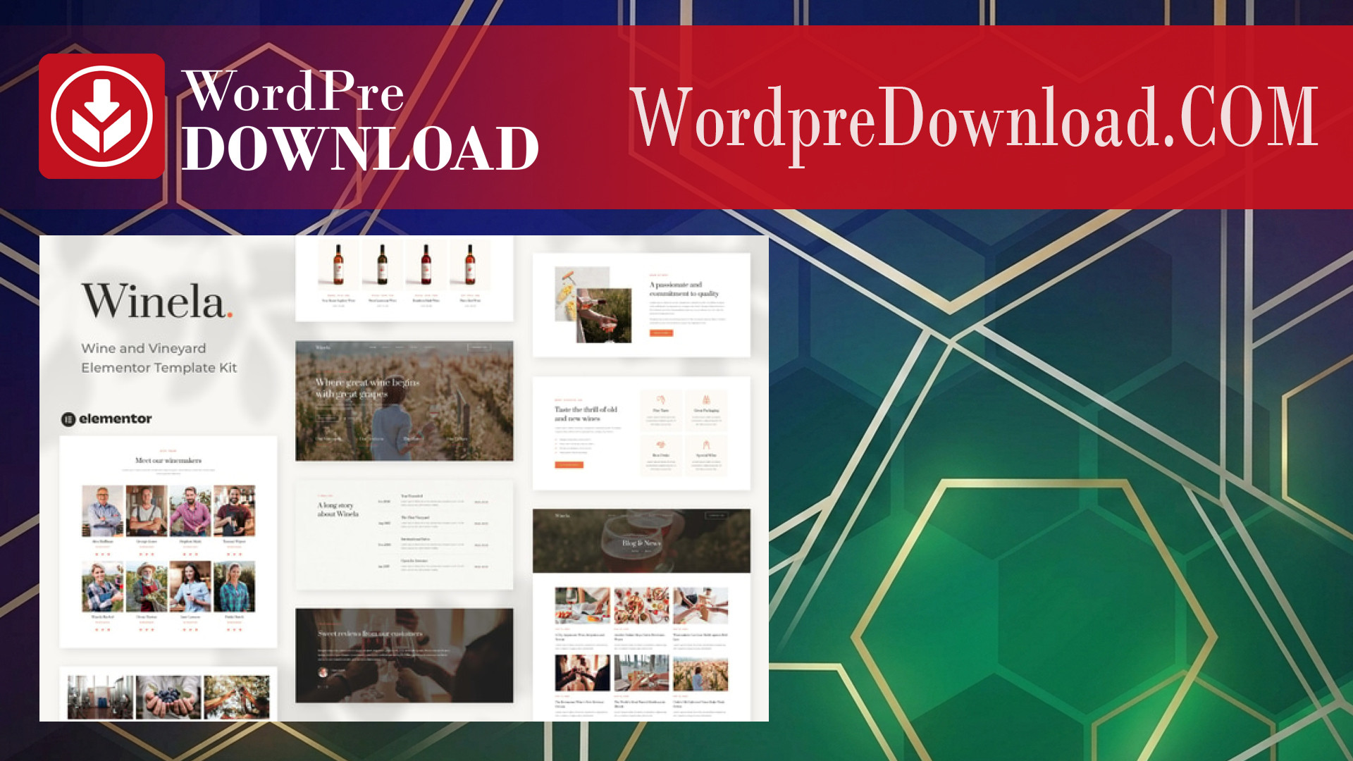 Winela – Wine and Vineyard Elementor Template Kit – WordpreDownload.COM