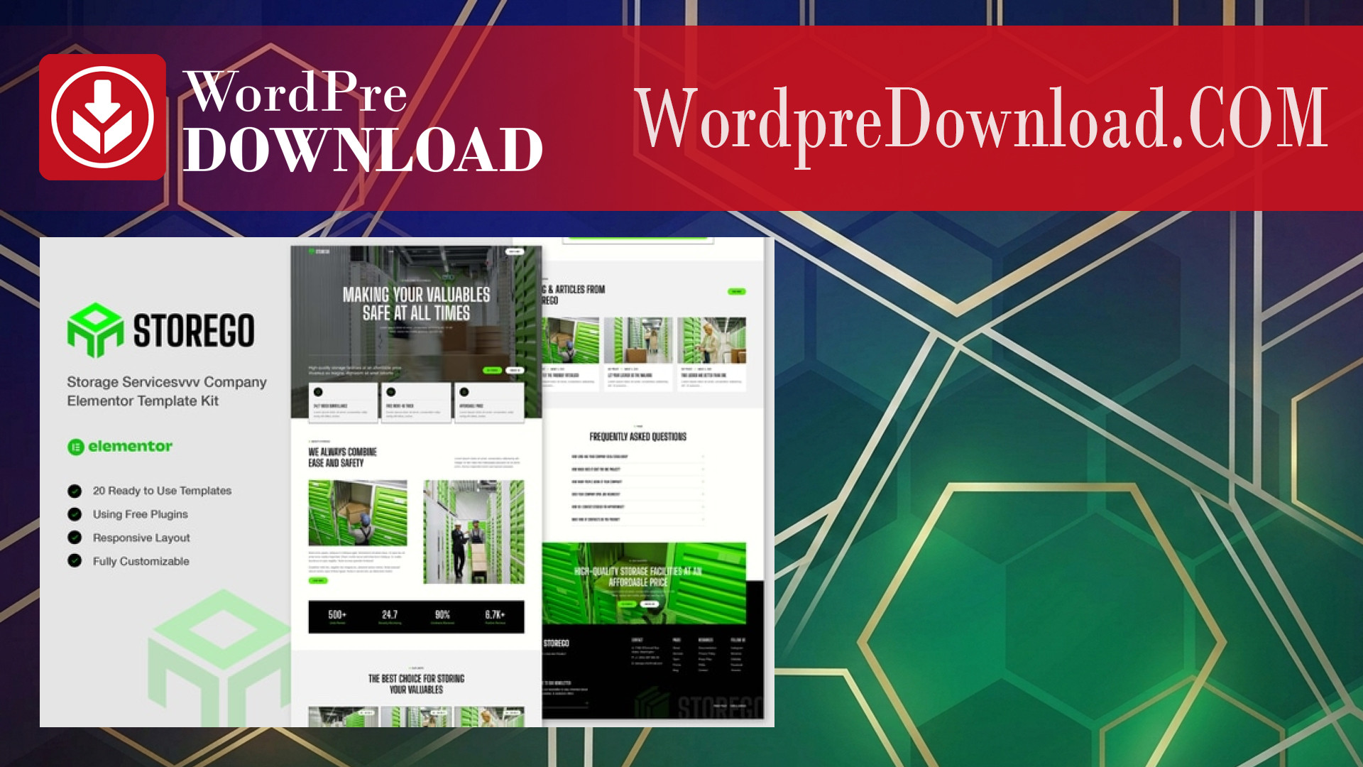 Storego – Storage Services Company Elementor Template Kit – WordpreDownload.COM