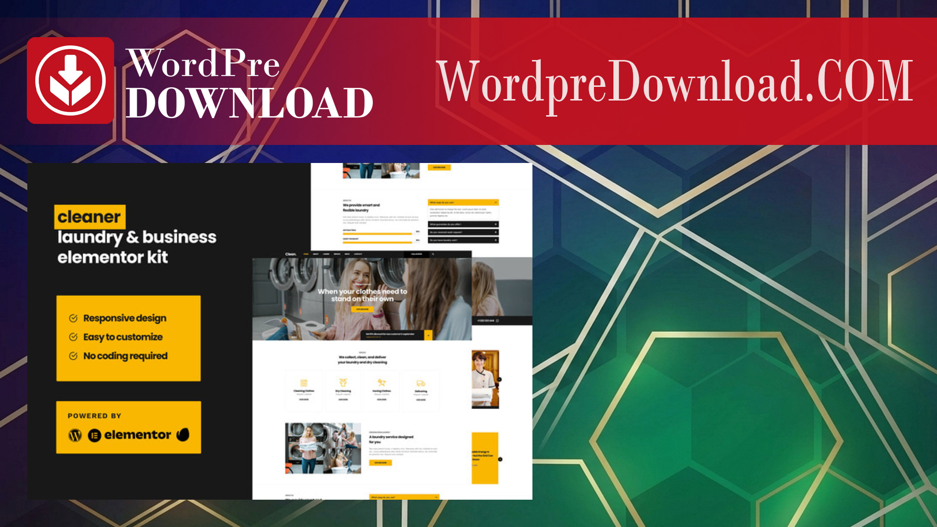 Cleaner – Laundry Business Elementor Template Kit – WordpreDownload.COM