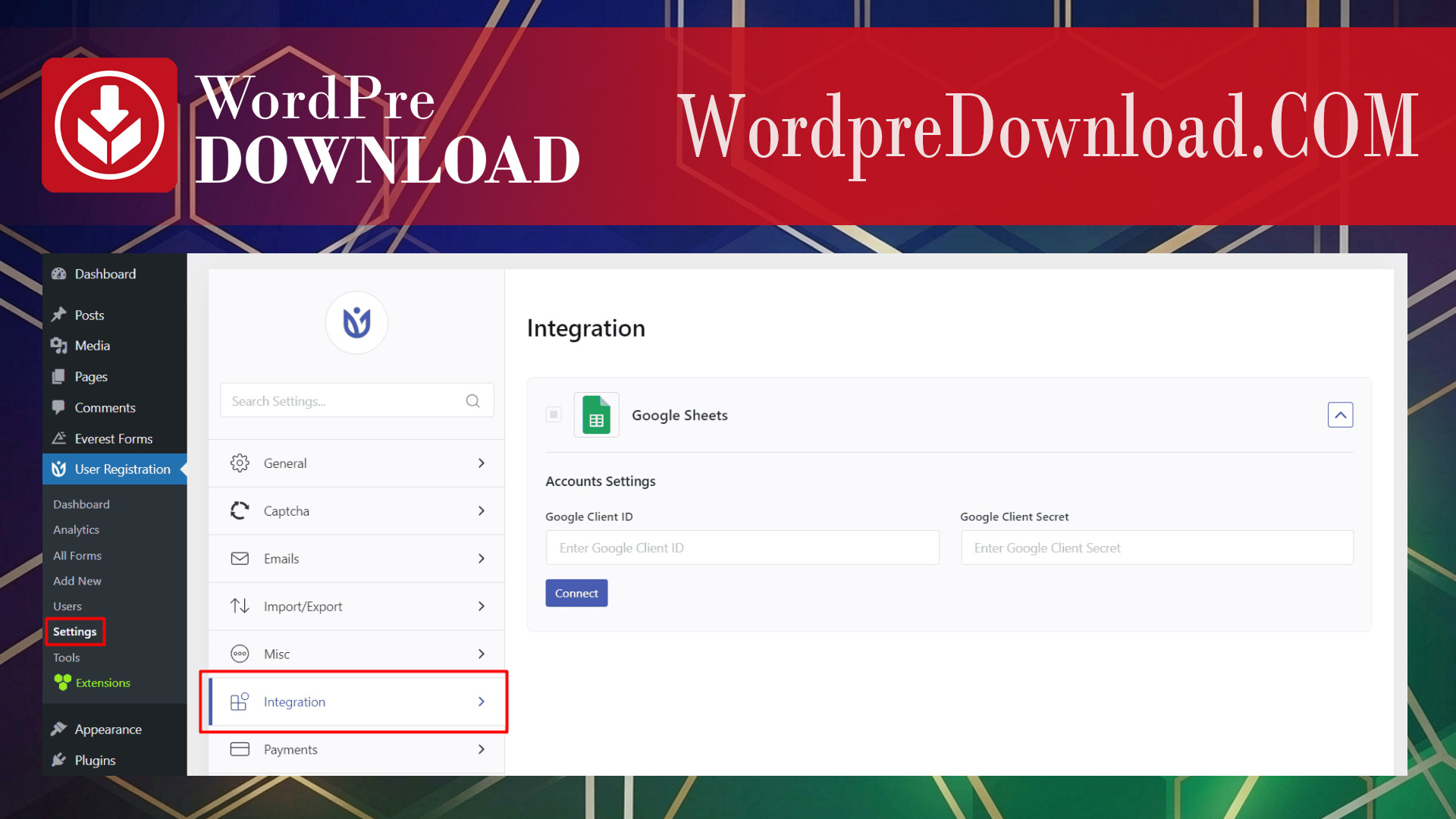 User Registration Google Sheets – WordpreDownload.COM