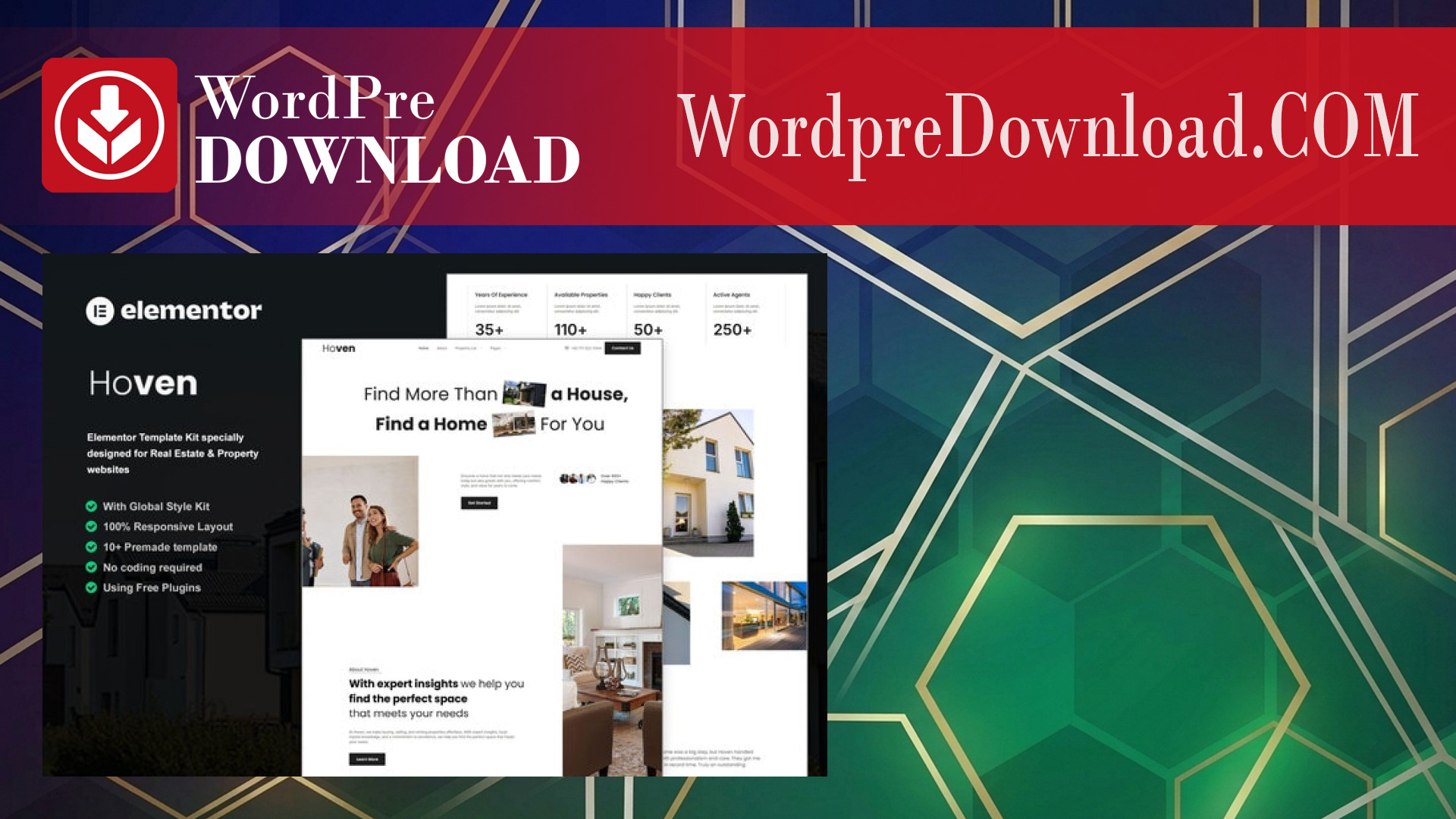 Hoven – Real Estate and Property Elementor Template Kit – WordpreDownload.COM