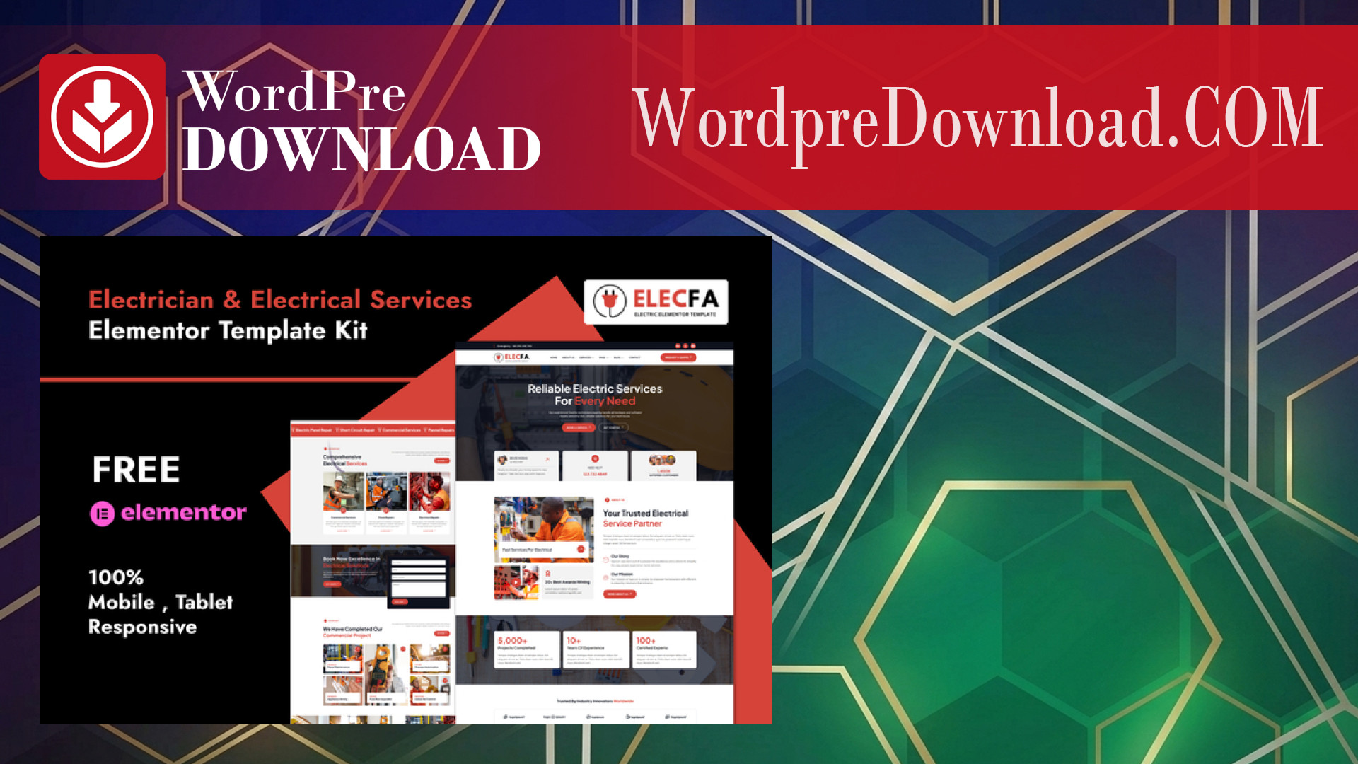 Elecfa – Electrician and Electrical Services Elementor Template Kit – WordpreDownload.COM