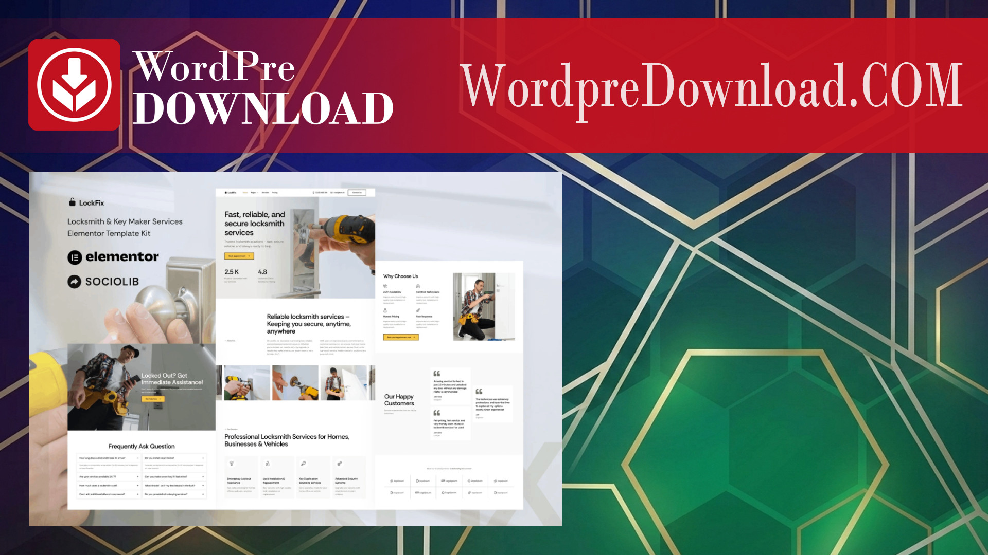 LockFix – Locksmith and Key Maker Service Elementor Template Kit – WordpreDownload.COM