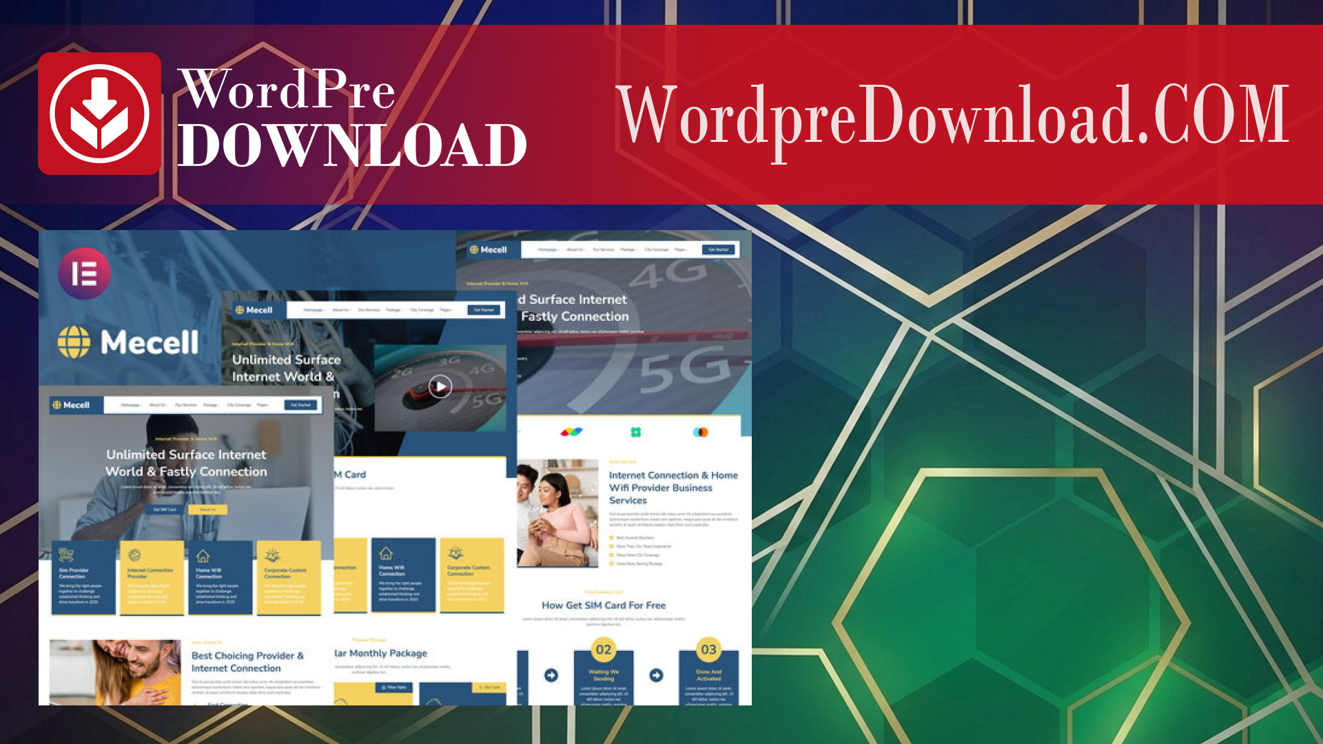 Mecell – Internet Connection and Home Wifi Business Services Elementor Template Kit – WordpreDownload.COM