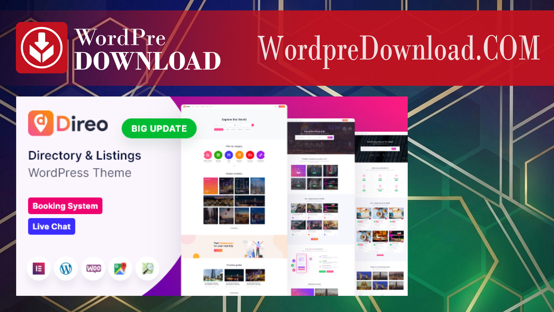 Direo – Directory and Listing WordPress Theme – WordpreDownload.COM