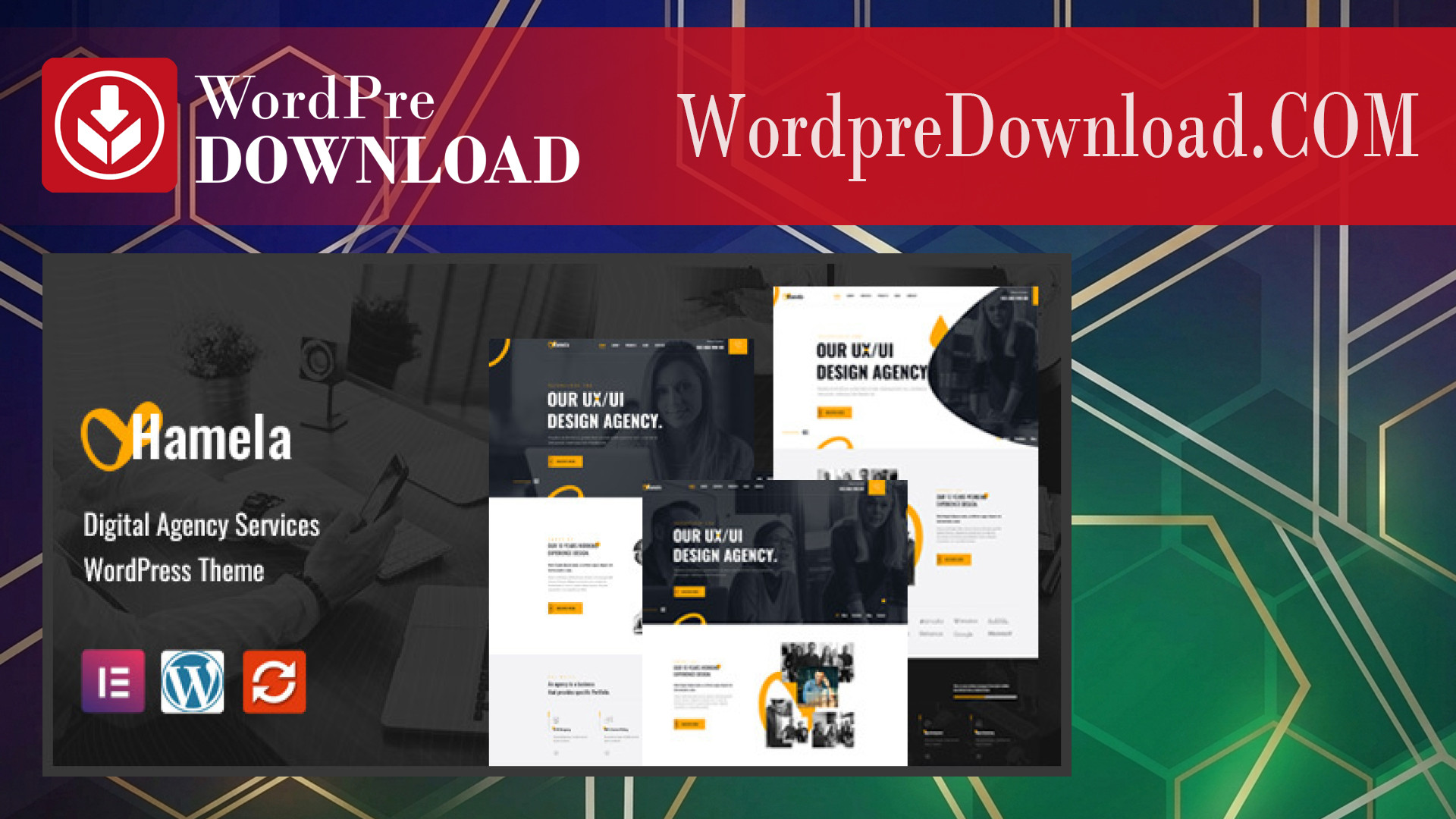 Hamela – Digital Agency Services WordPress Theme – WordpreDownload.COM