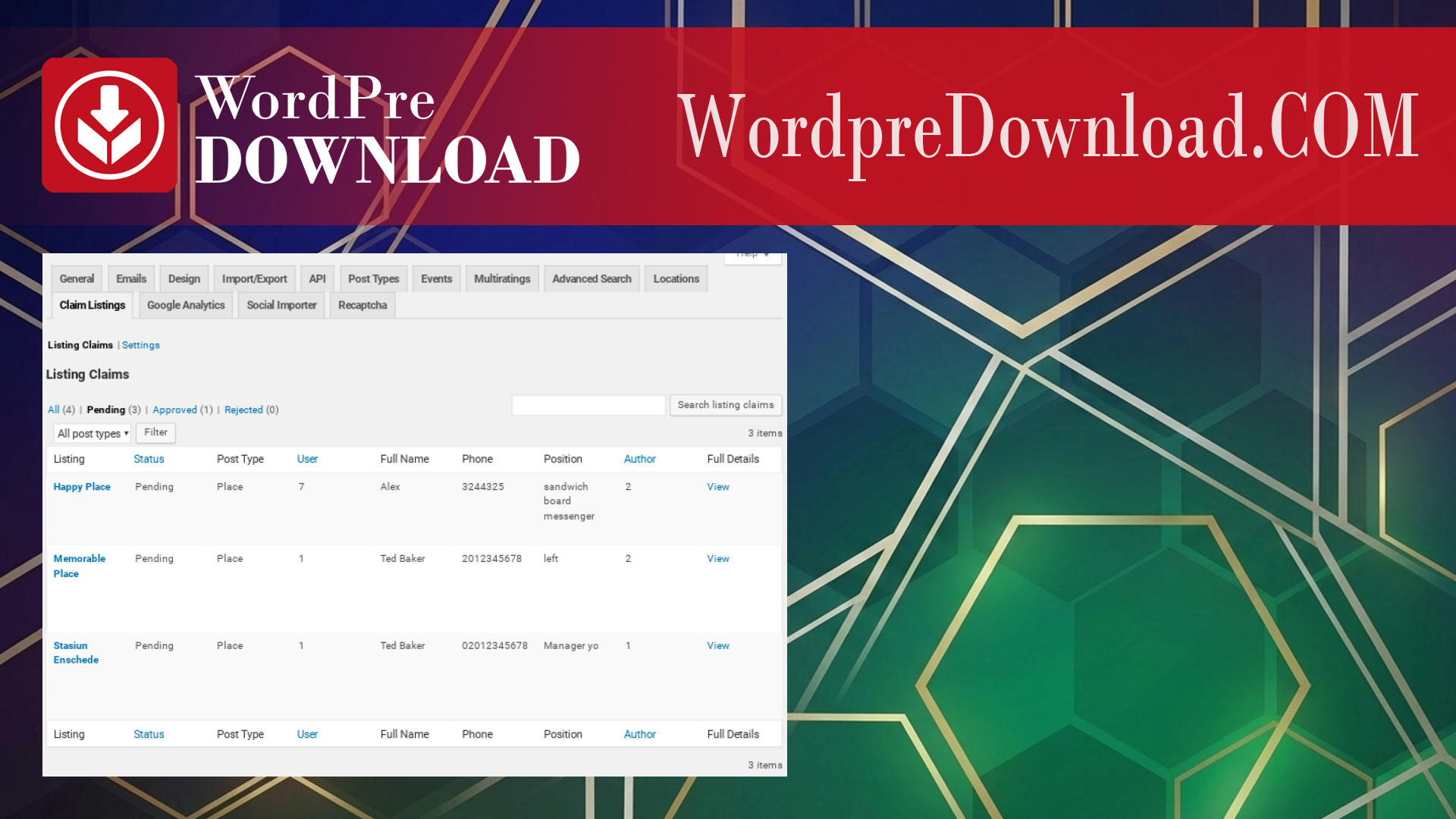 GeoDirectory Claim Listings – WordpreDownload.COM