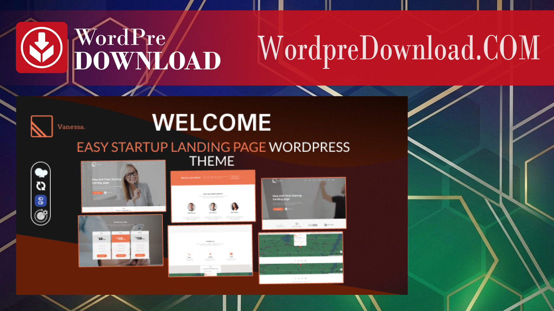 Vanessa – Easy Startup Landing Page WP Theme – WordpreDownload.COM