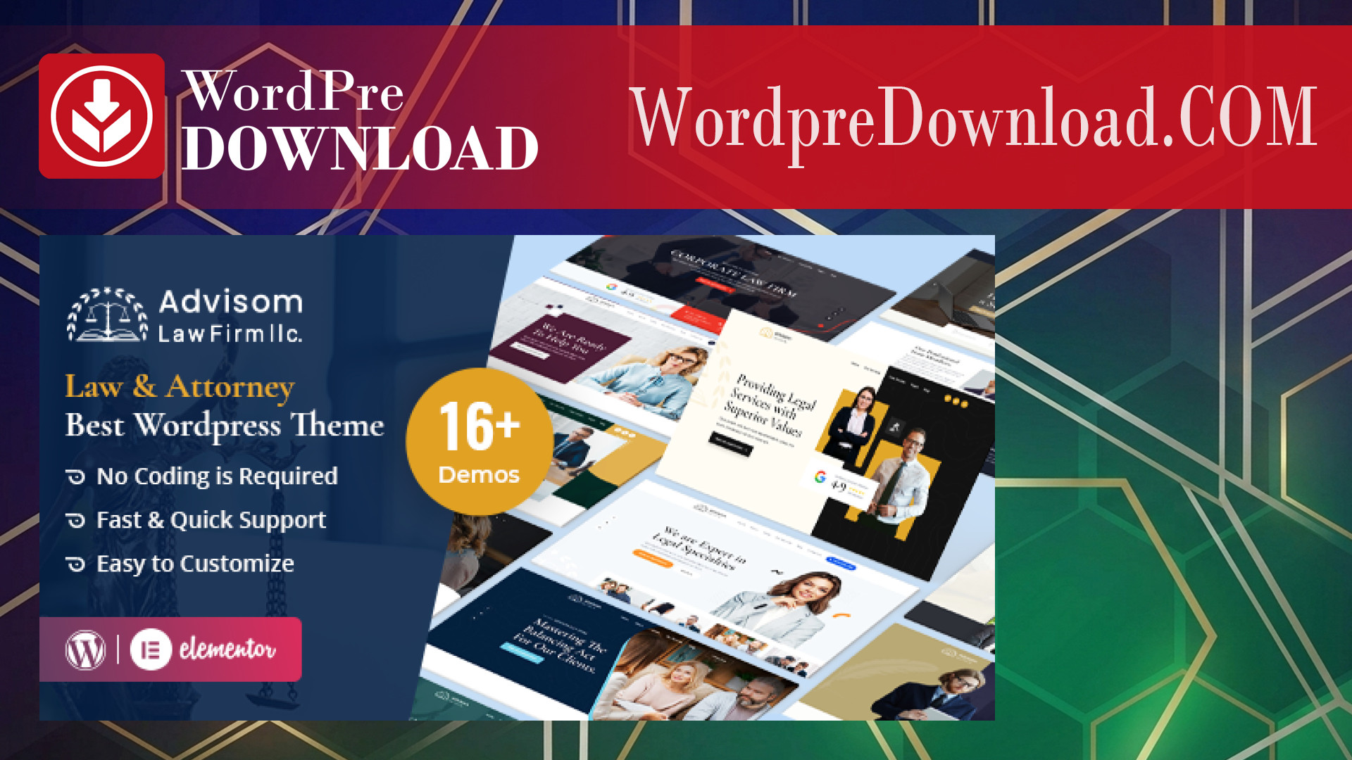 Advisom Law Firm WordPress Theme - WordpreDownload.COM