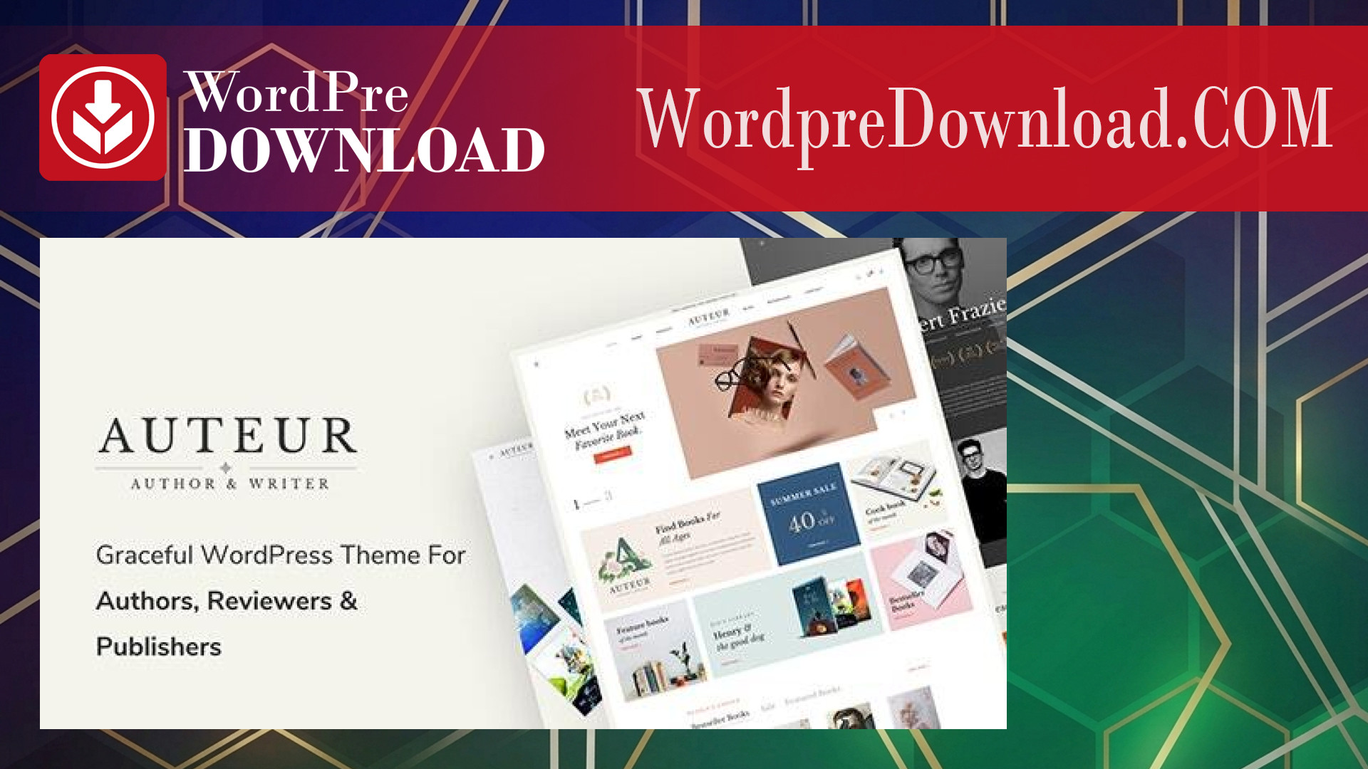 Auteur – WordPress Theme for Authors and Publishers – WordpreDownload.COM