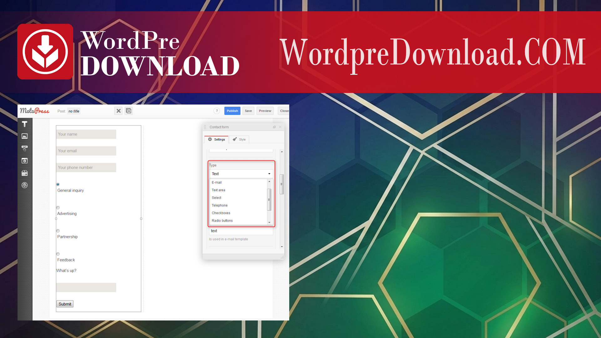 MotoPress Simple Contact Form – WordpreDownload.COM