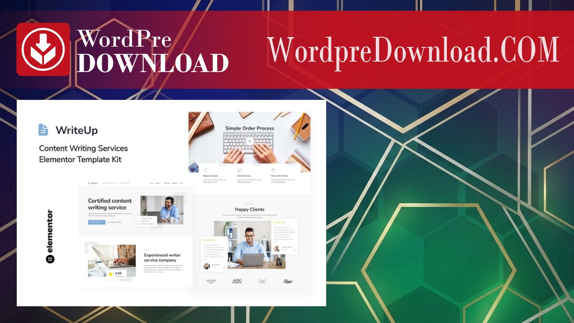WriteUp – Content Writing Services Elementor Template Kit – WordpreDownload.COM