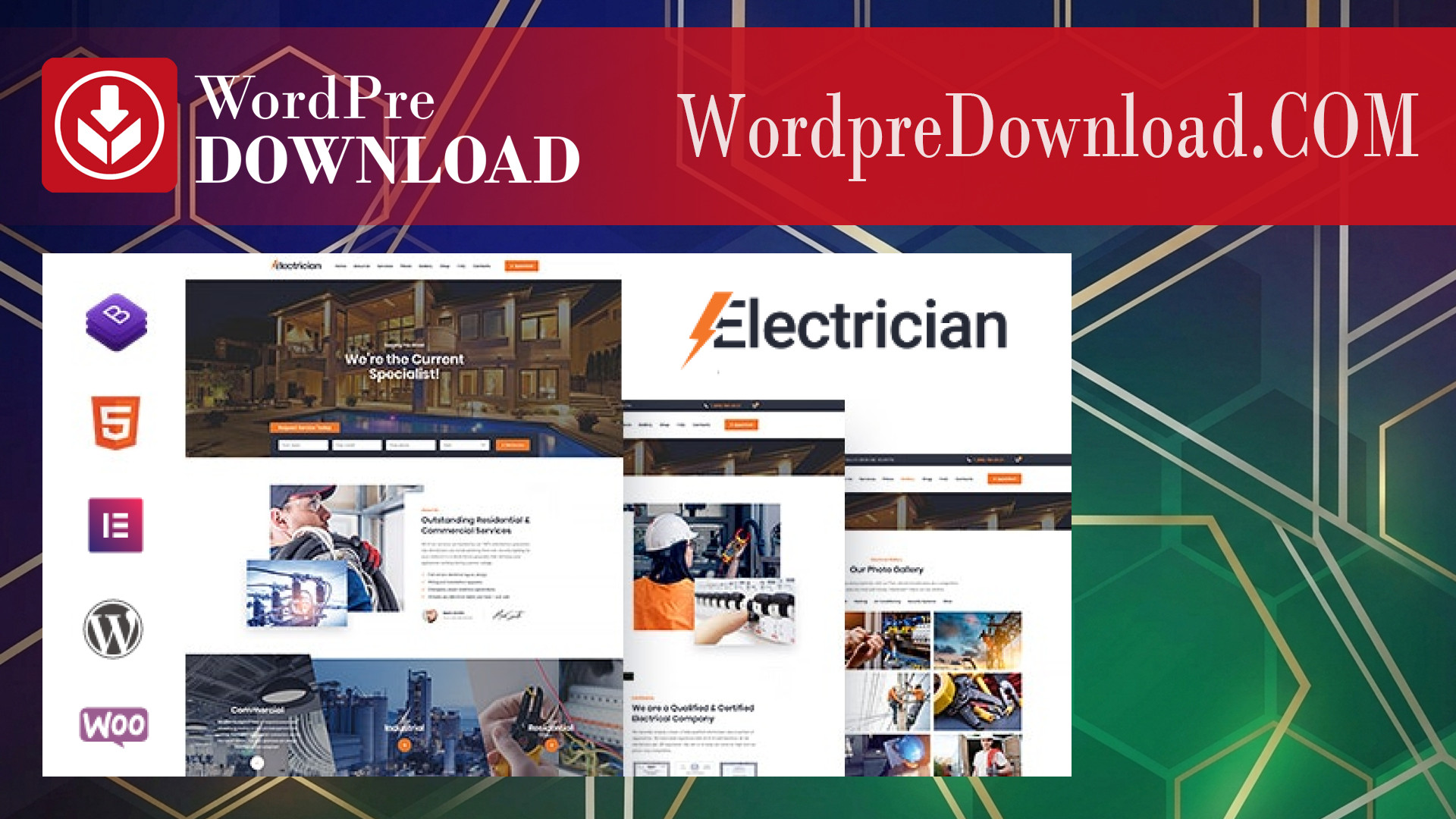 Electrician – Electricity Services WordPress Theme – WordpreDownload.COM