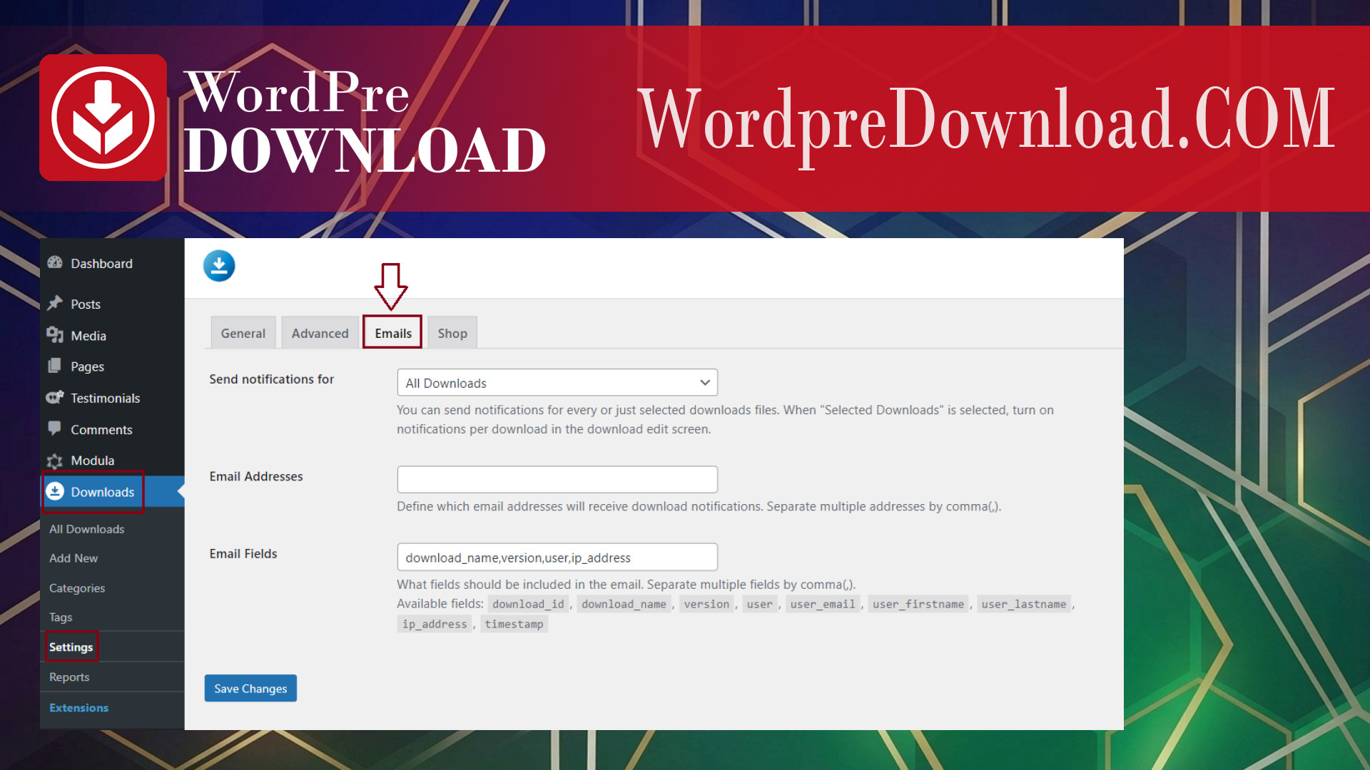 Download Monitor Email Notification – WordpreDownload.COM