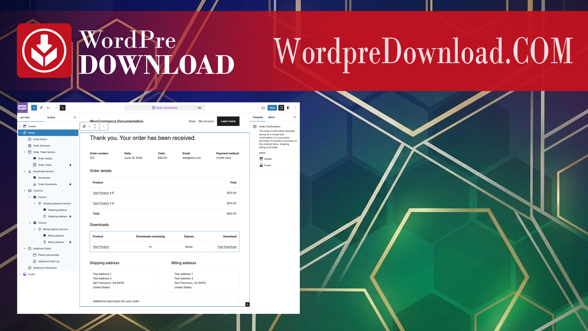 WooCommerce Order Details – WordpreDownload.COM
