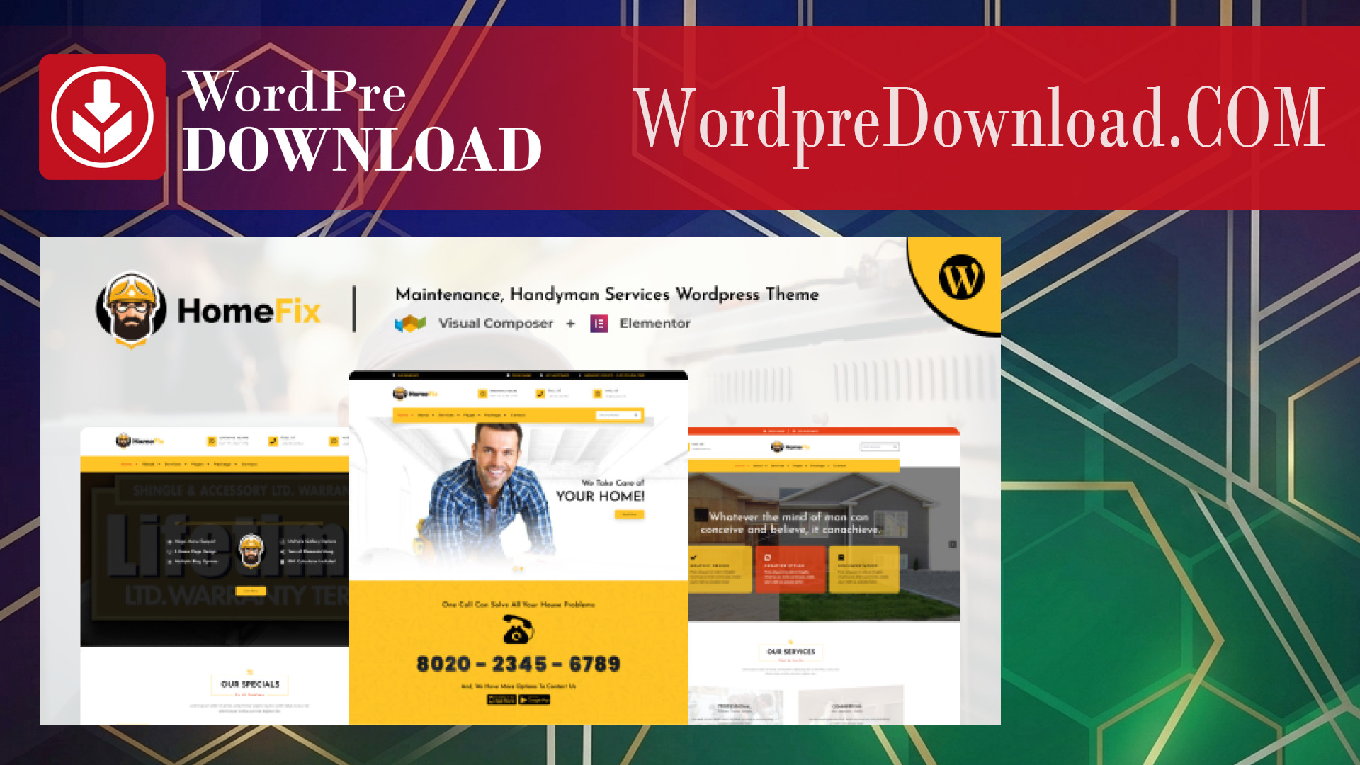 HomeFix Plumber Handyman Maintenance Theme – WordpreDownload.COM