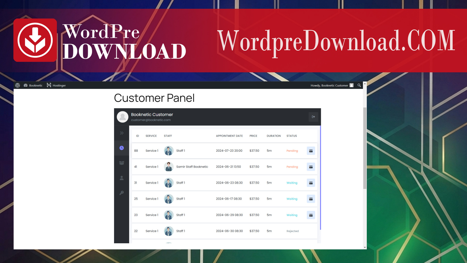 Booknetic – Customer Panel – WordpreDownload.COM