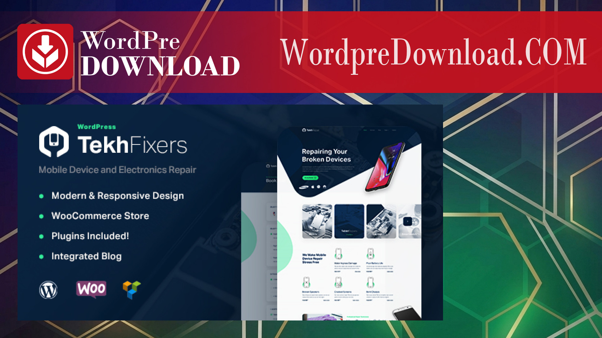 TekhFixers - Mobile Device Repair WordPress Theme - WordpreDownload.COM
