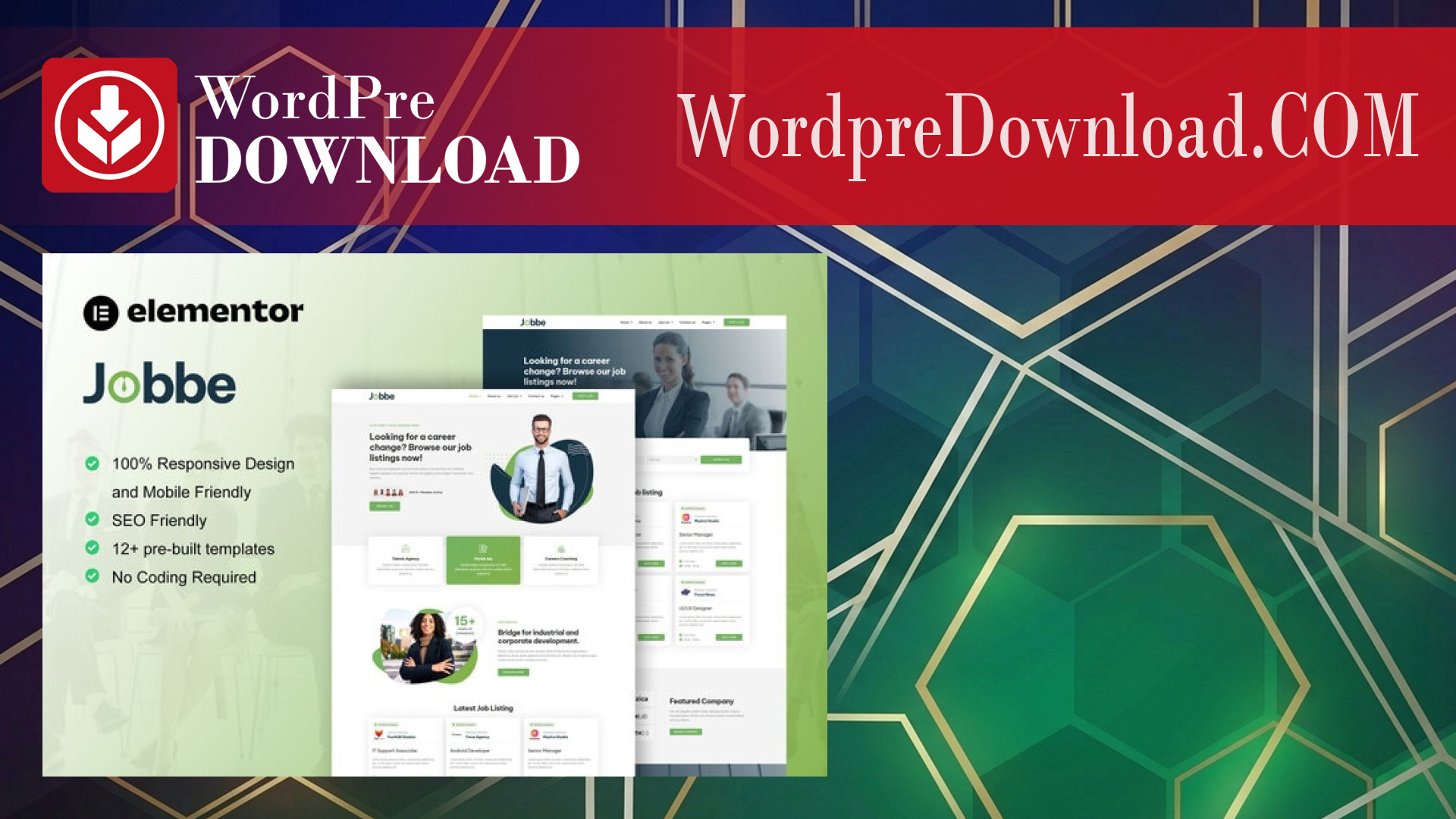 Jobbe – Job Listing and Recruitment Agency Elementor Template Kit – WordpreDownload.COM