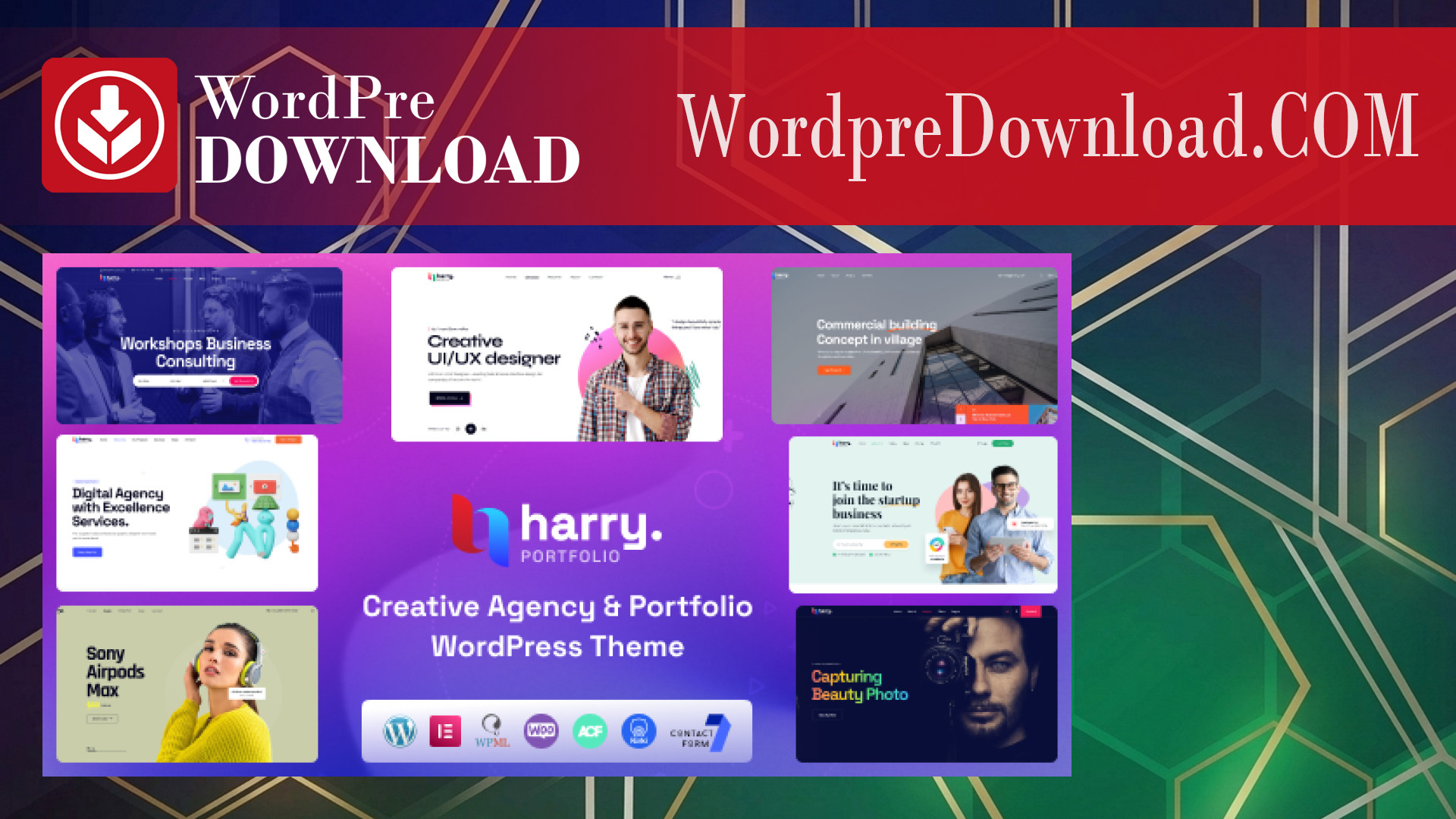 Harry – Creative Agency and Portfolio WordPress Theme + RTL – WordpreDownload.COM