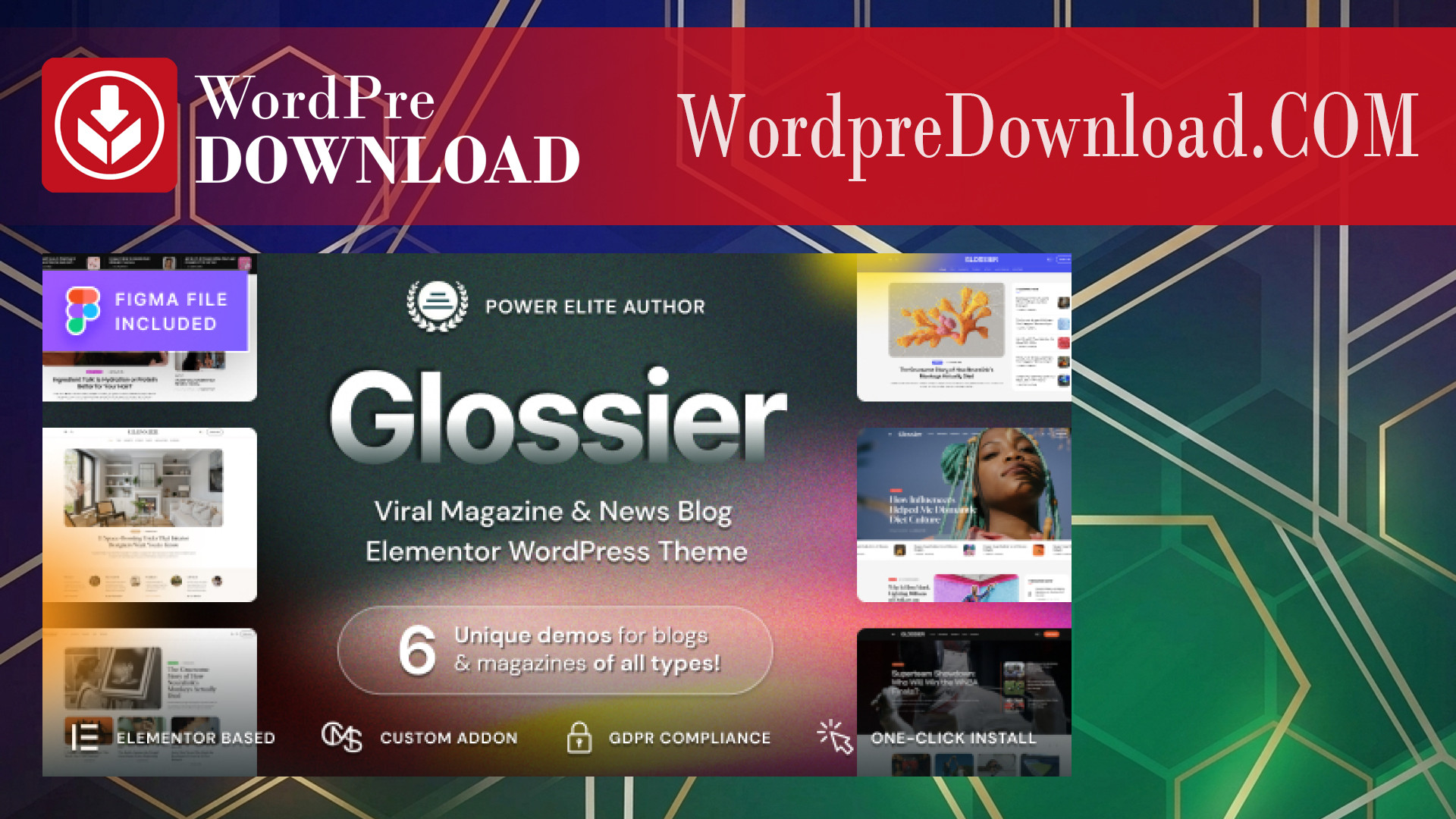 Glossier – Newspaper and Viral Magazine WordPress Theme – WordpreDownload.COM