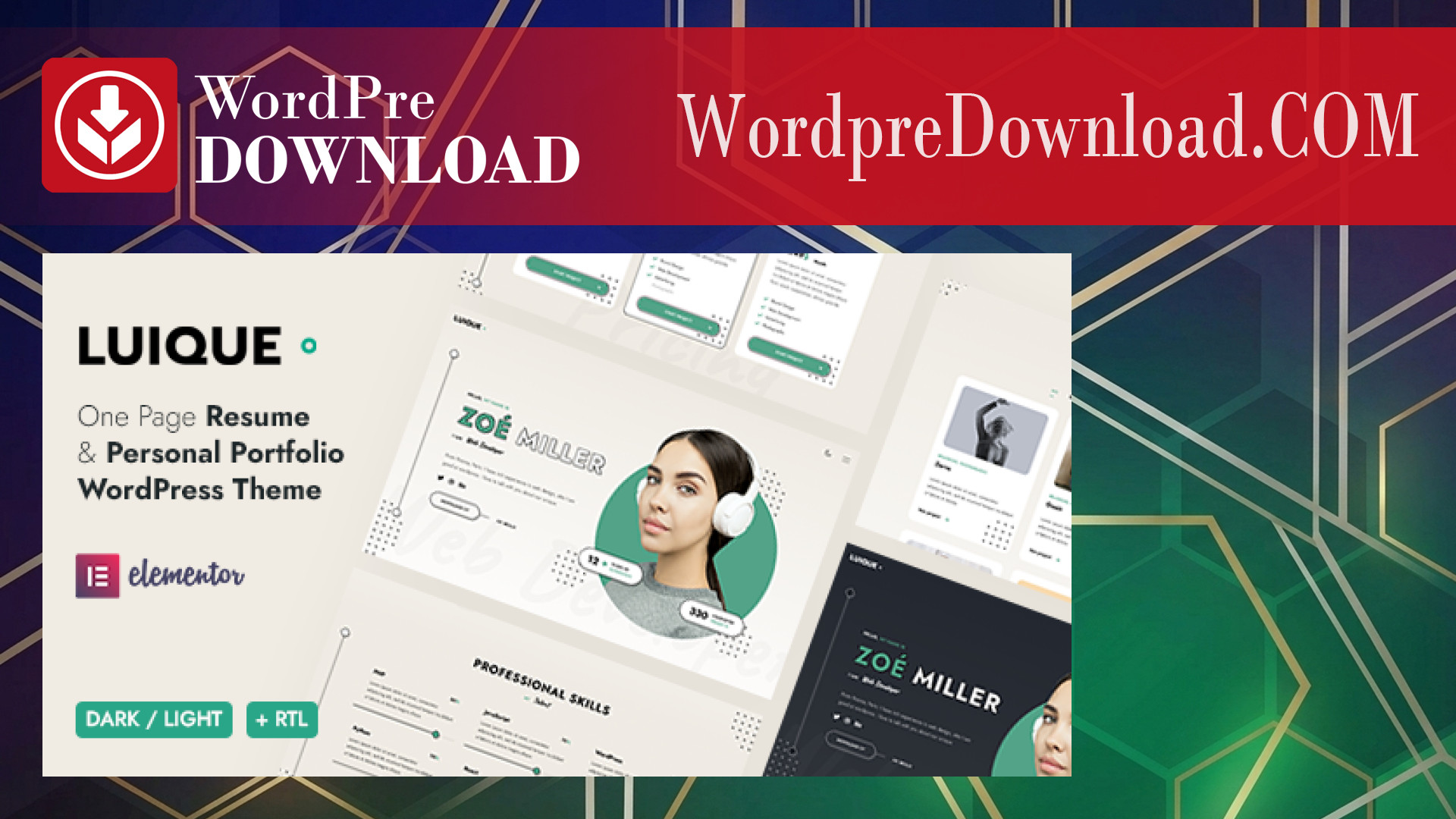 Luique – Personal Portfolio WordPress Theme – WordpreDownload.COM