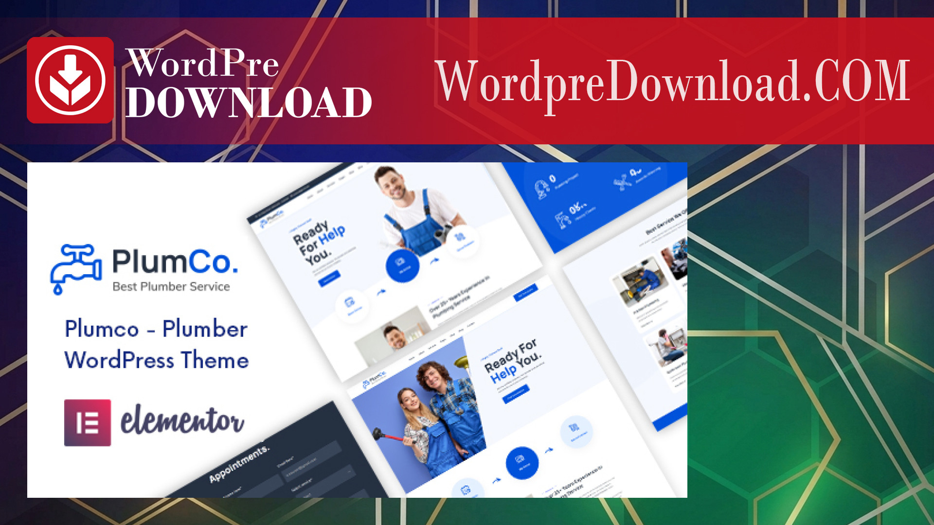 Plumco – Plumber WordPress Theme – WordpreDownload.COM