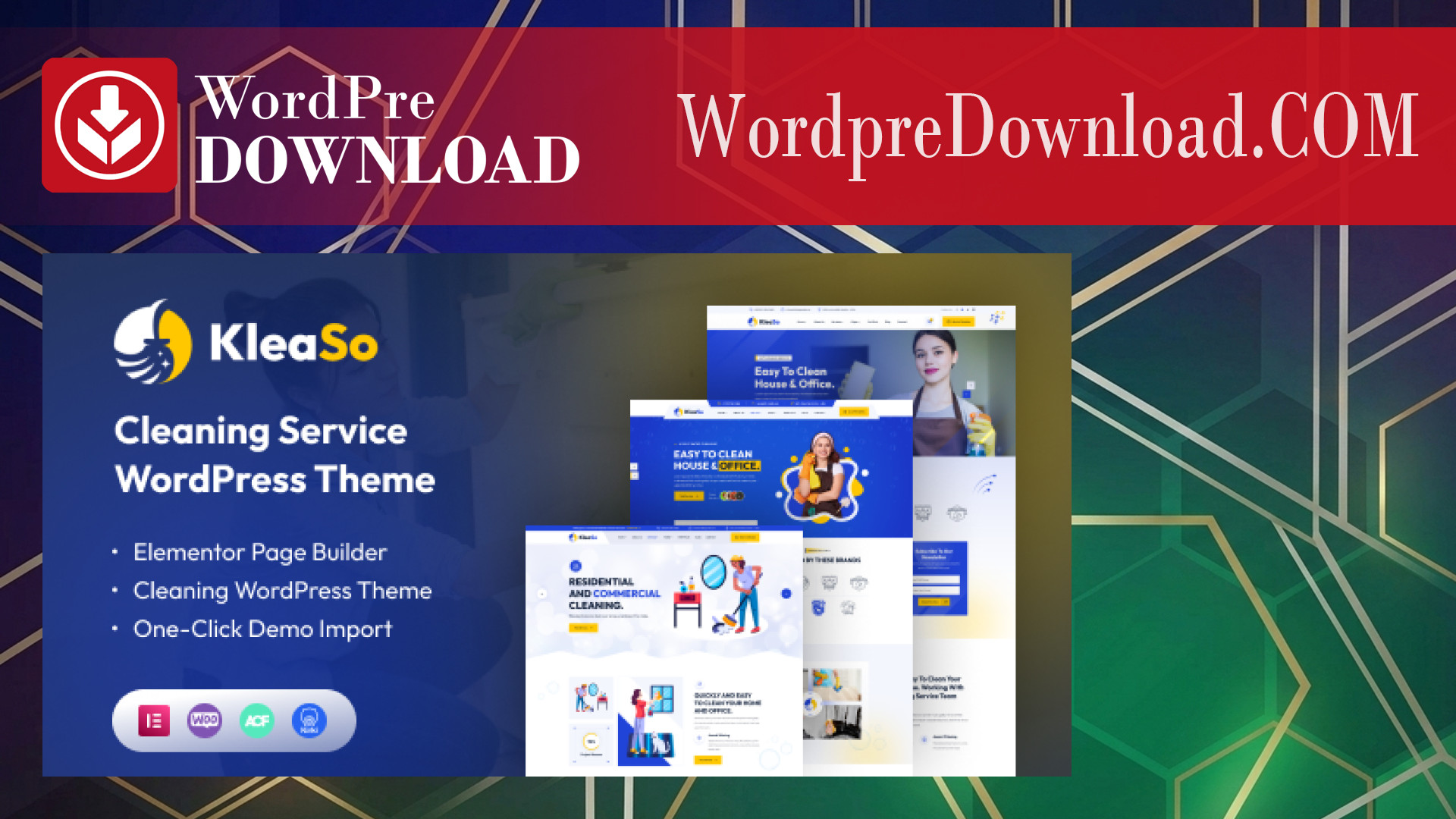 Kleaso – Cleaning Services WordPress Theme - WordpreDownload.COM