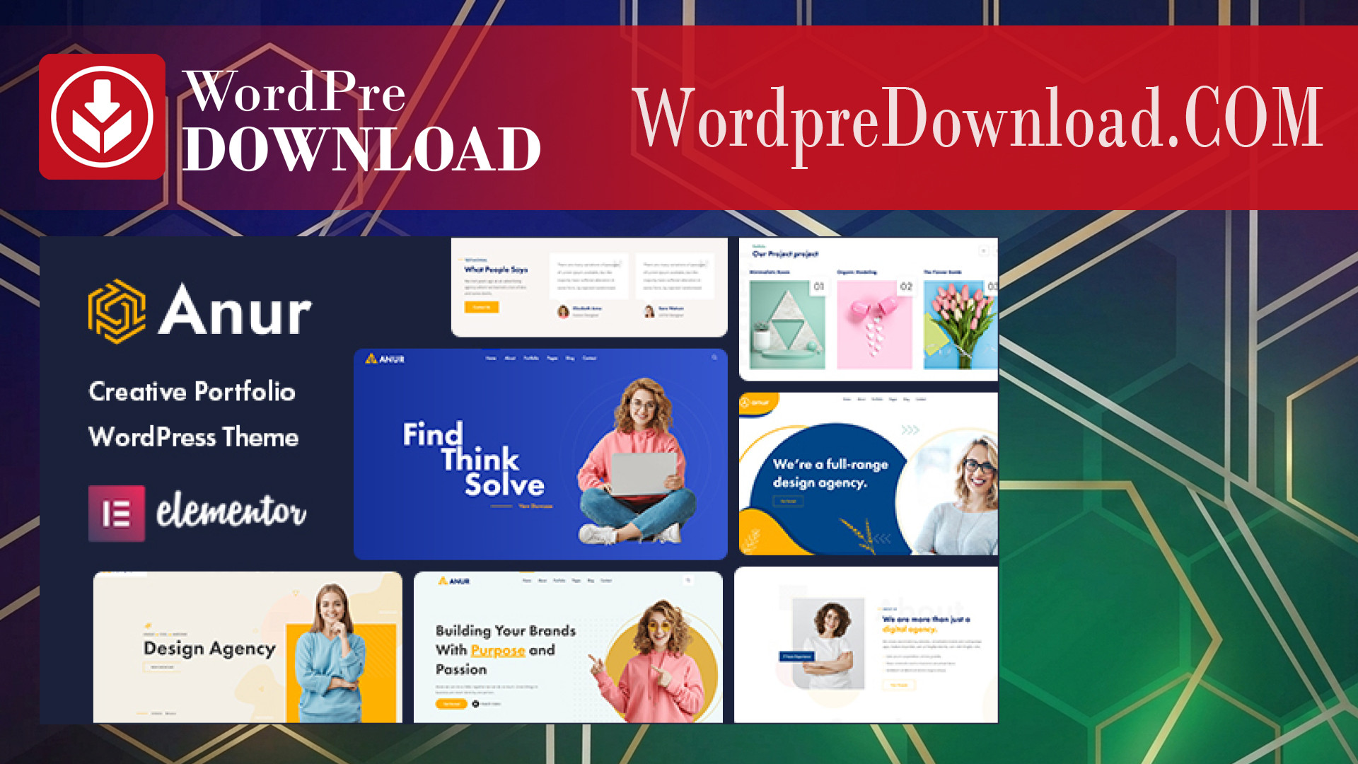 Anur – Portfolio WordPress Theme – WordpreDownload.COM