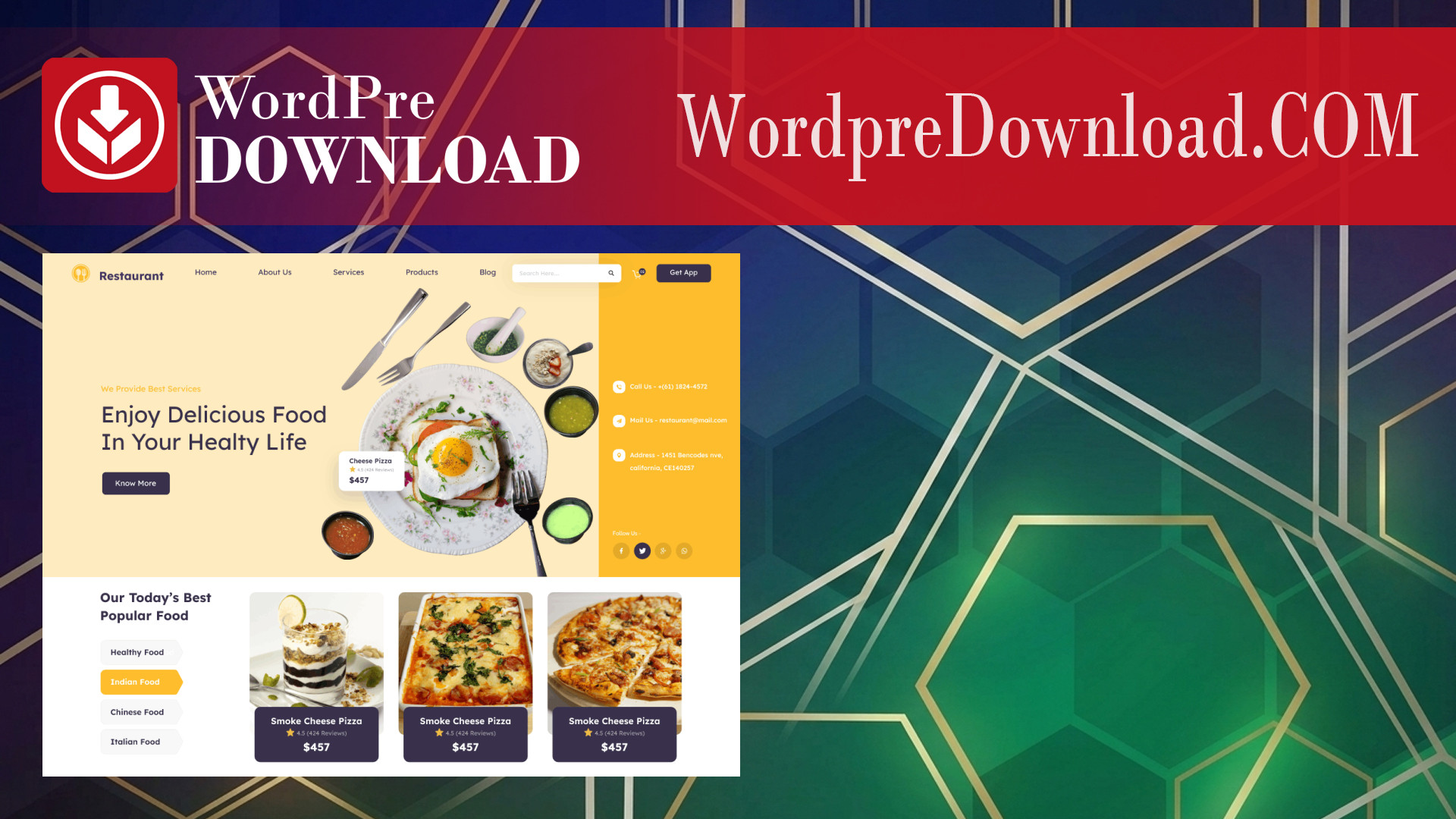 Foodie – Restaurant WordPress Theme – WordpreDownload.COM
