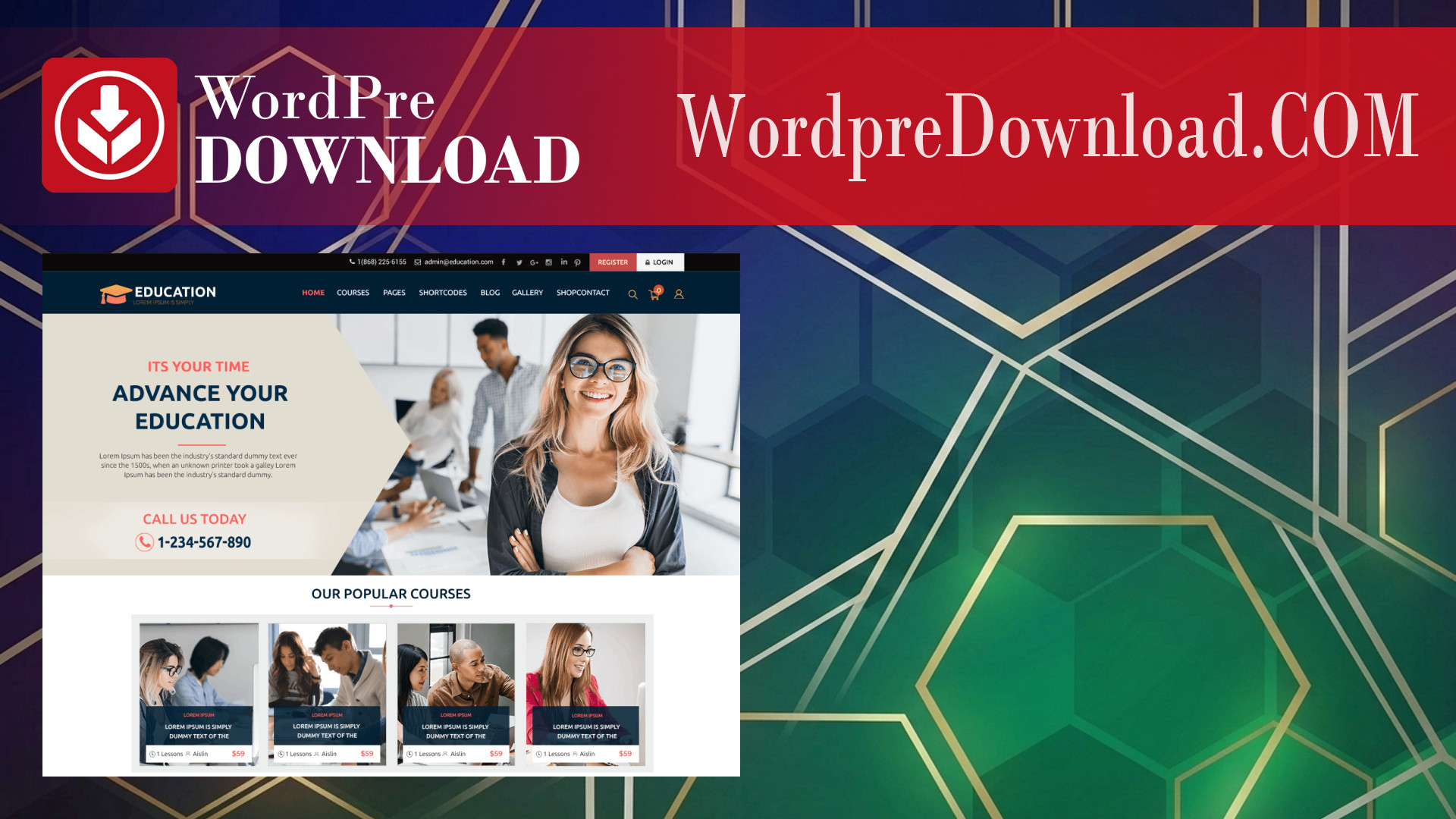WordPress LMS Theme for Online Courses – WordpreDownload.COM
