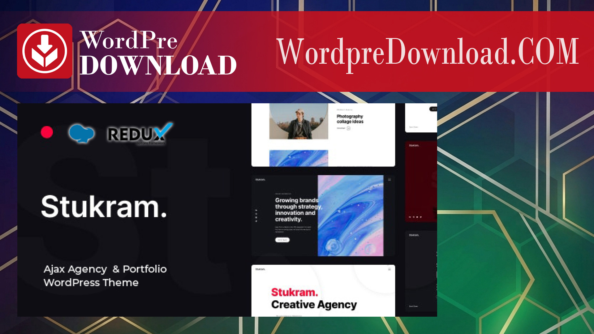 Stukram - AJAX Agency And Portfolio WordPress Theme - WordpreDownload.COM