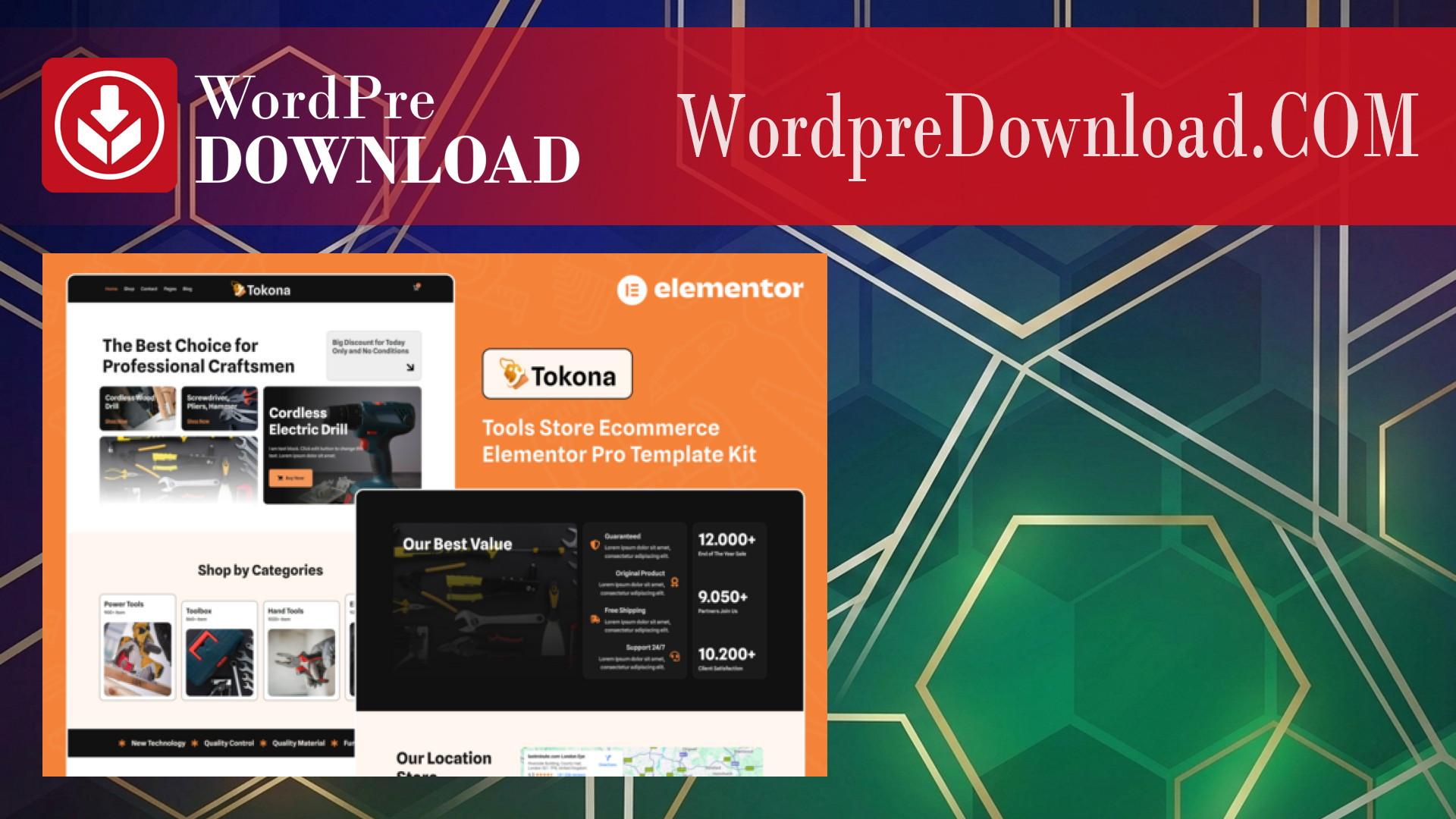 Tokona – Tools Store Ecommerce Elementor Pro Template Kit – WordpreDownload.COM