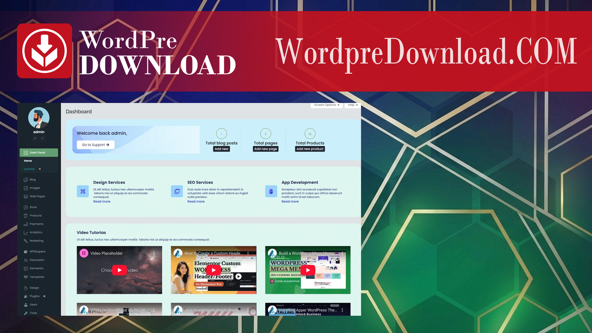 WordPress Admin Theme – WPShapere – WordpreDownload.COM