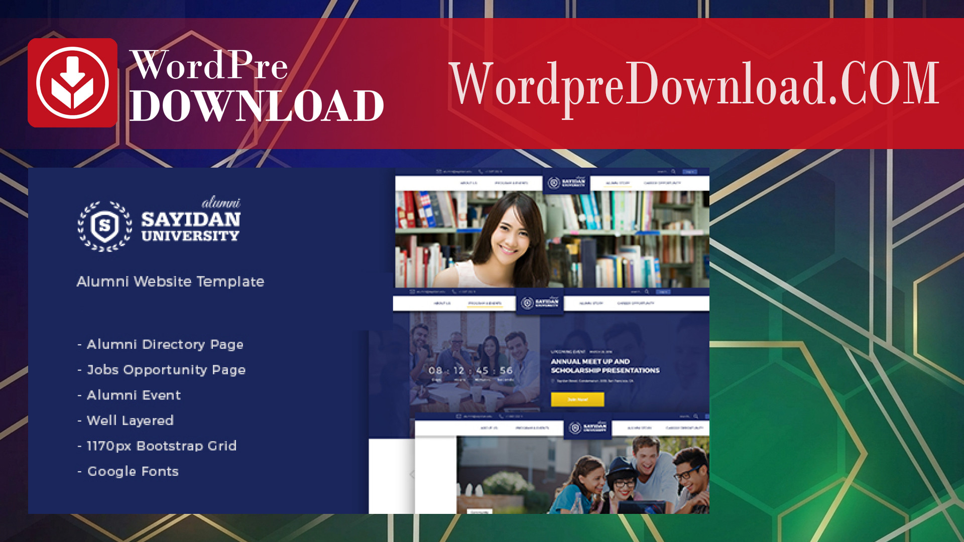 Sayidan - University Alumni WP Theme - WordpreDownload.COM