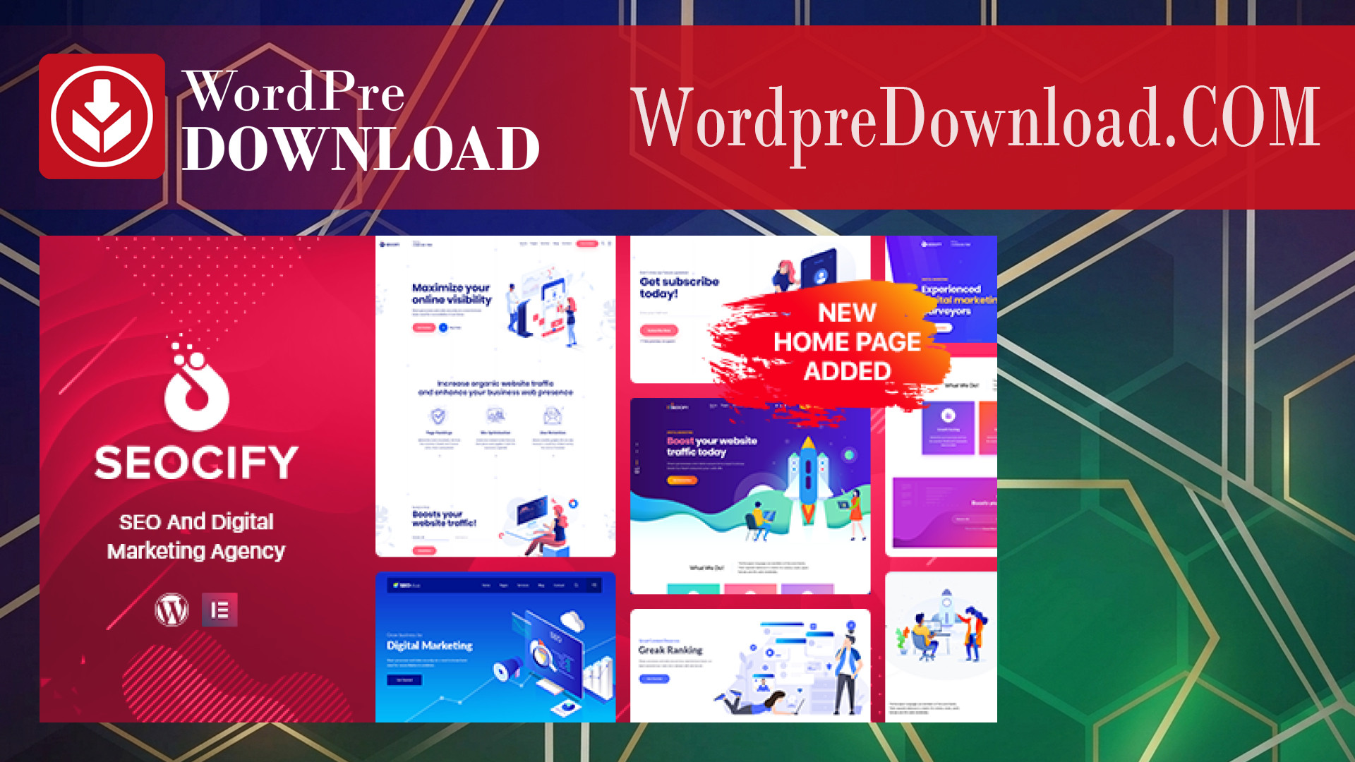 Seocify - SEO And Digital Marketing Agency WordPress Theme - WordpreDownload.COM