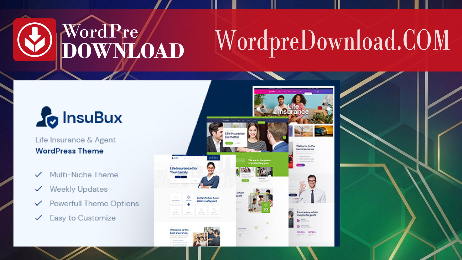 Insubux – Insurance Company WordPress Theme - WordpreDownload.COM