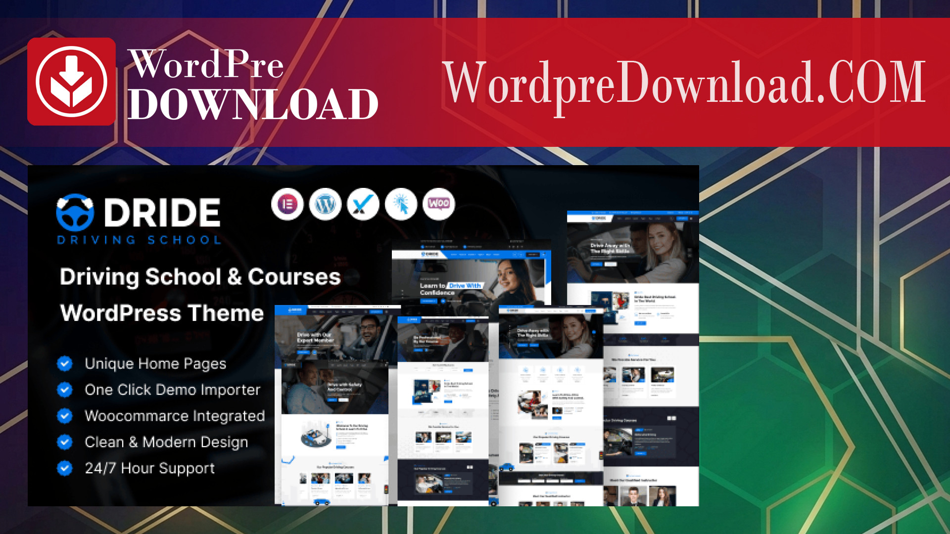DRVNG - Driving School WordPress Theme - WordpreDownload.COM