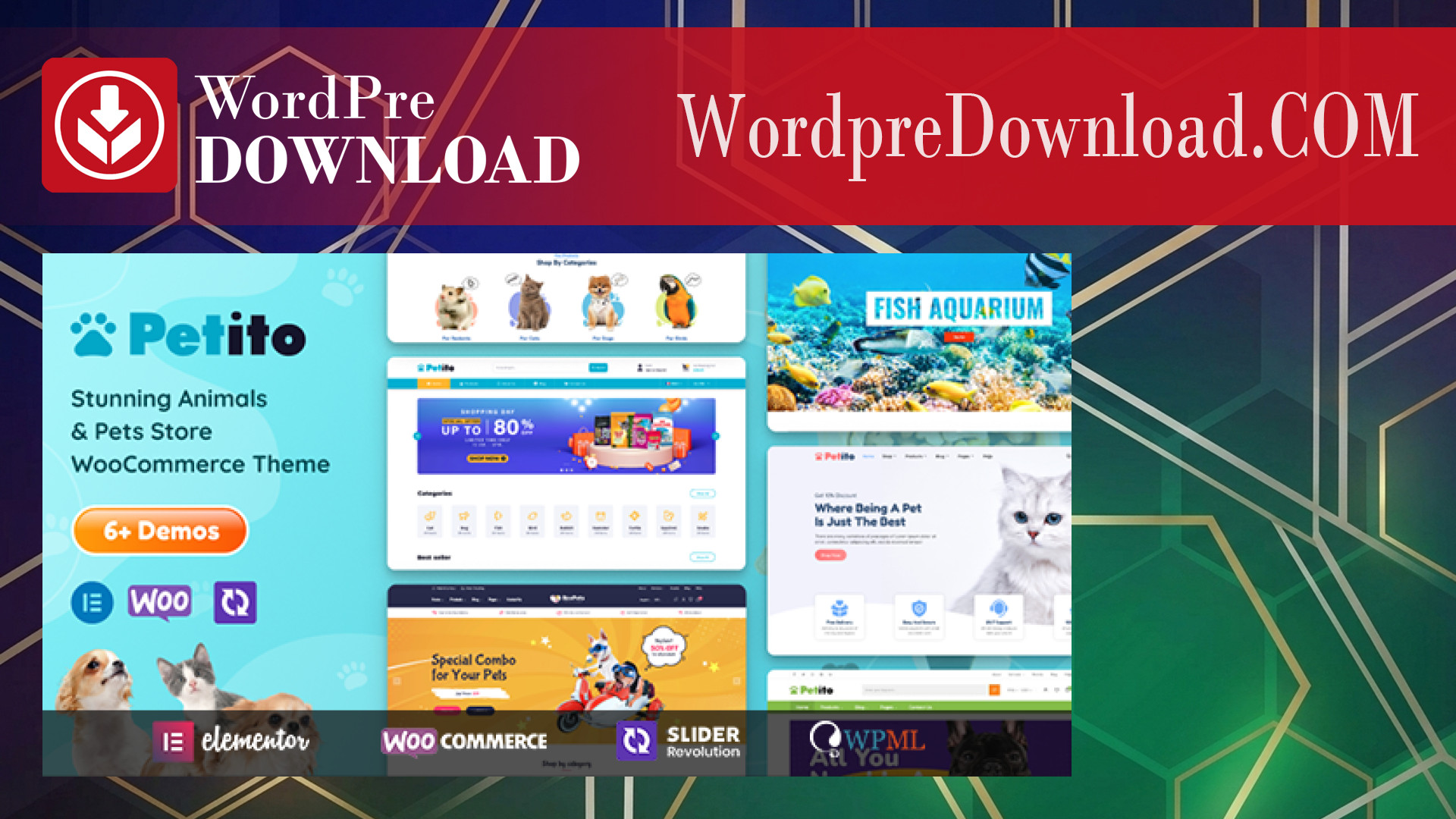 Petito – Animals and Pets Store WooCommerce Theme – WordpreDownload.COM